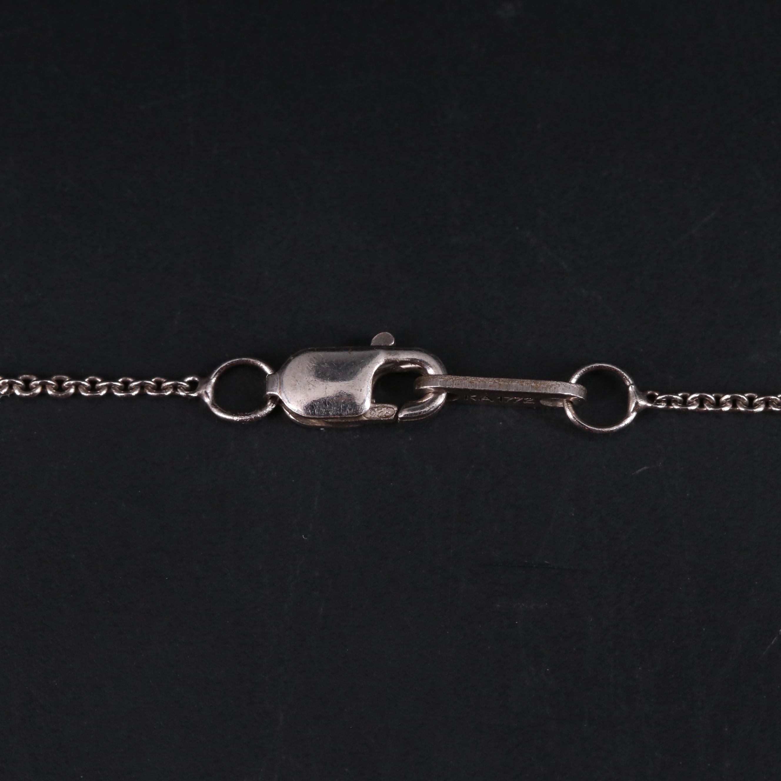 Sterling Silver Sapphire Pendant Necklace