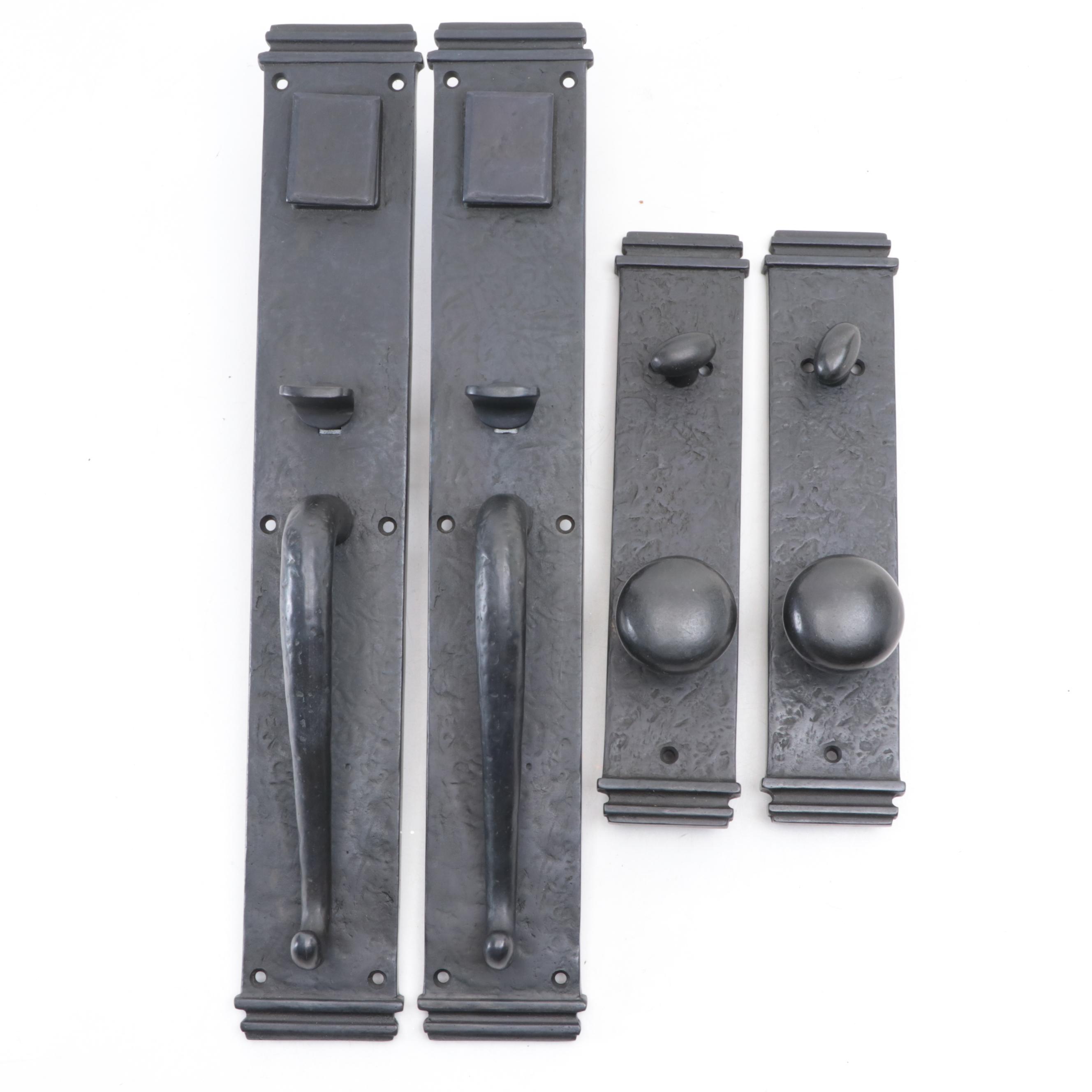 Solid Bronze Entrance Door Sets with Spring Assisted Round Knobs