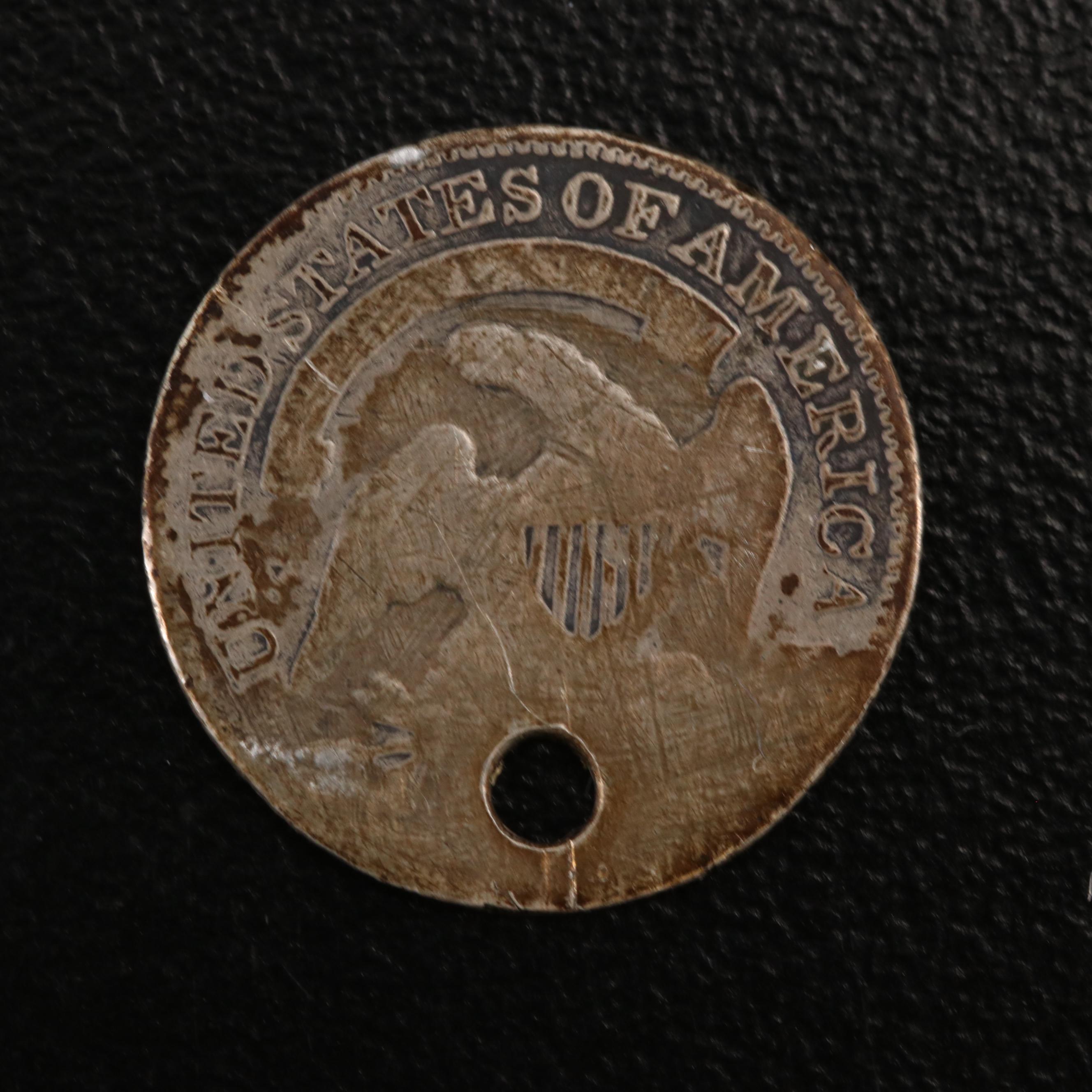 Ten American Silver Coins Including an 1830 Capped Bust Half Dime