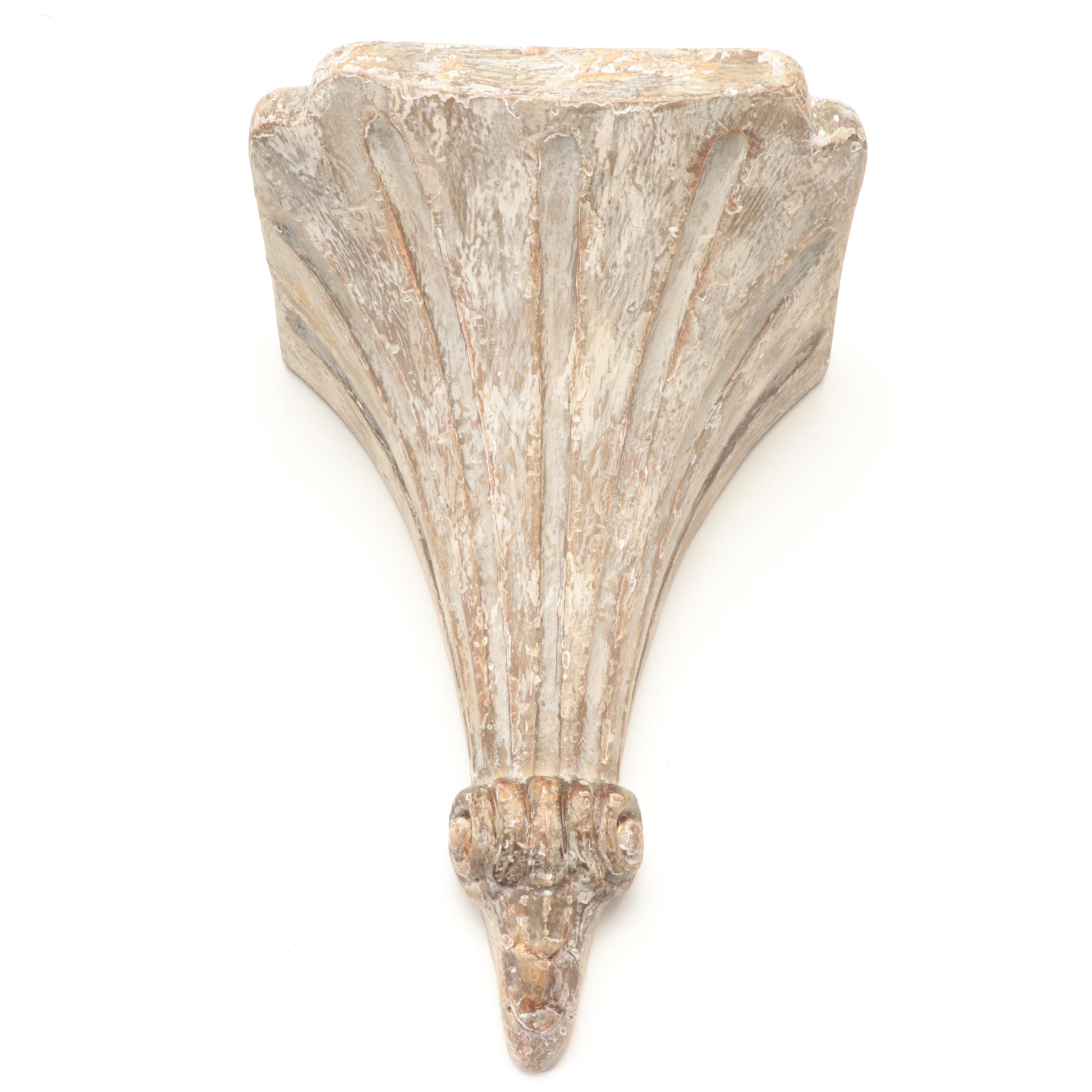 Neoclassical Style Patinated Resin Corbel Wall Shelves