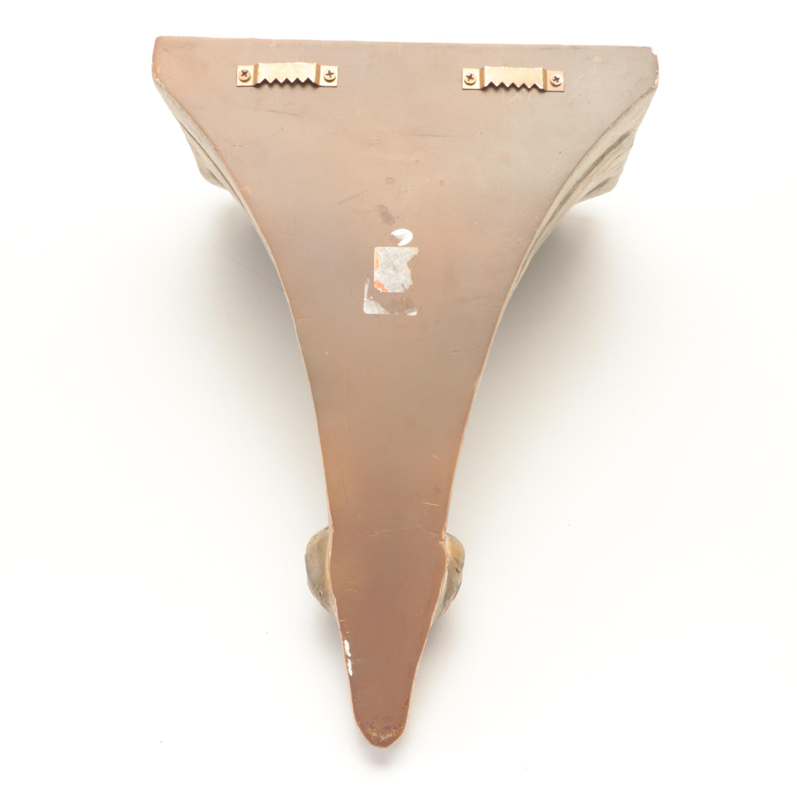 Neoclassical Style Patinated Resin Corbel Wall Shelves