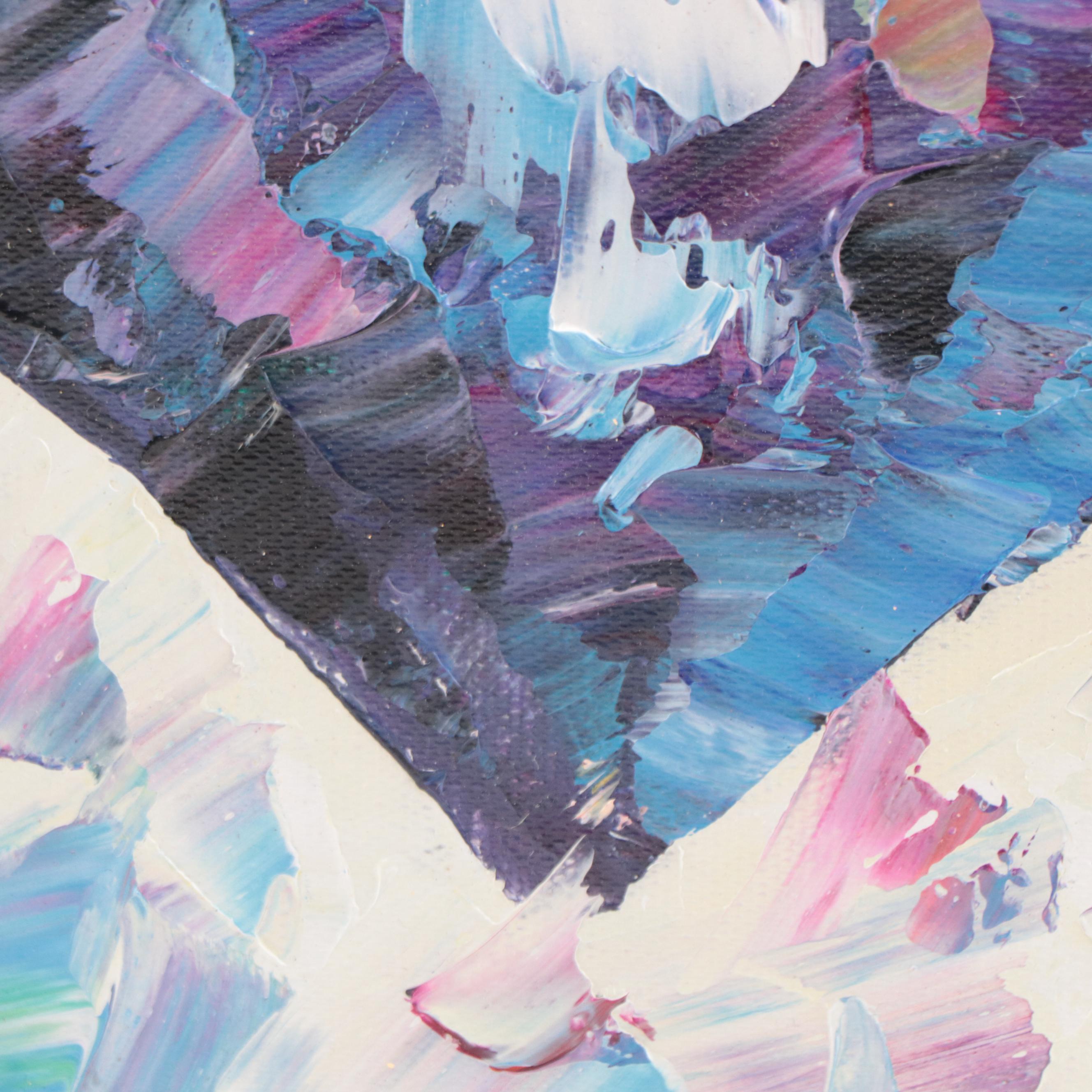 Bing Acrylic Painting of Heart, 21st Century