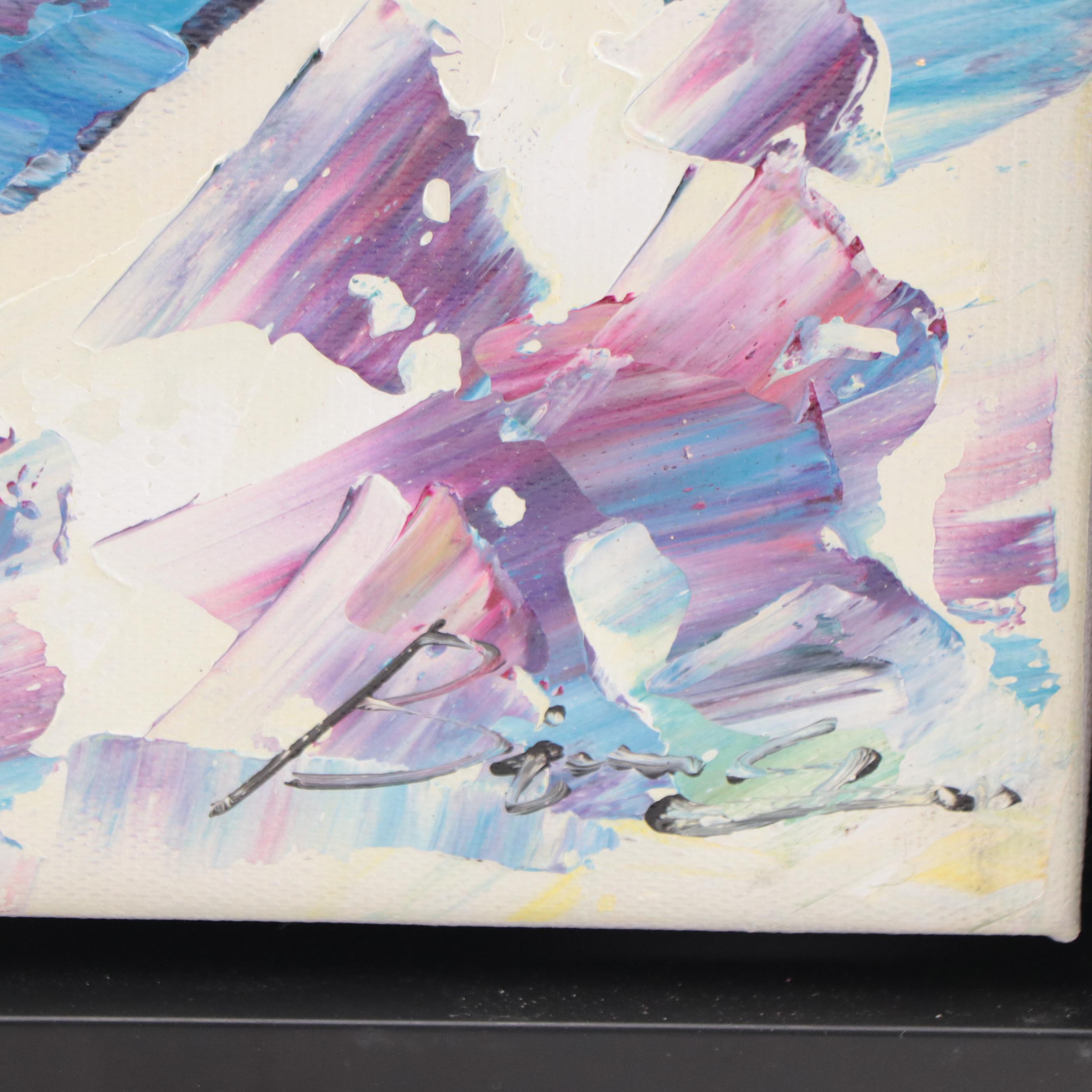 Bing Acrylic Painting of Heart, 21st Century