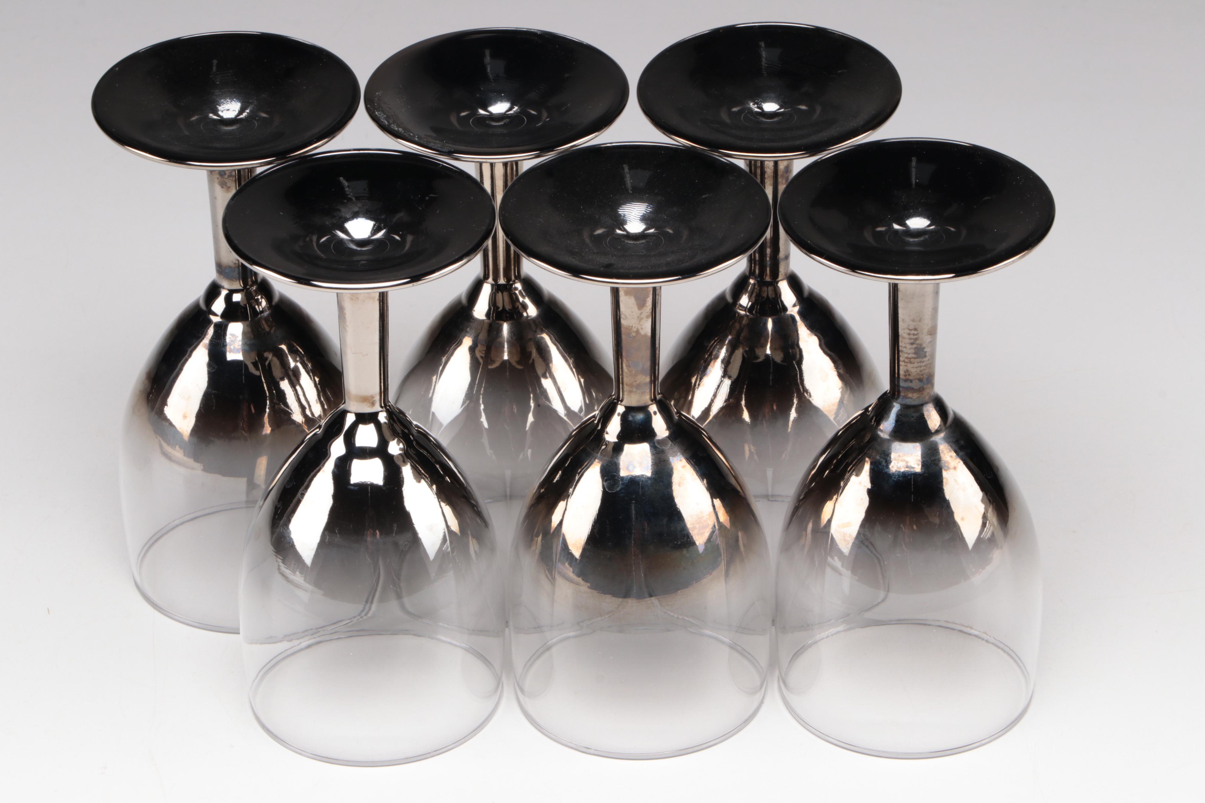 Dorothy Thorpe French Cocktail Glasses, Mid to Late 20th Century