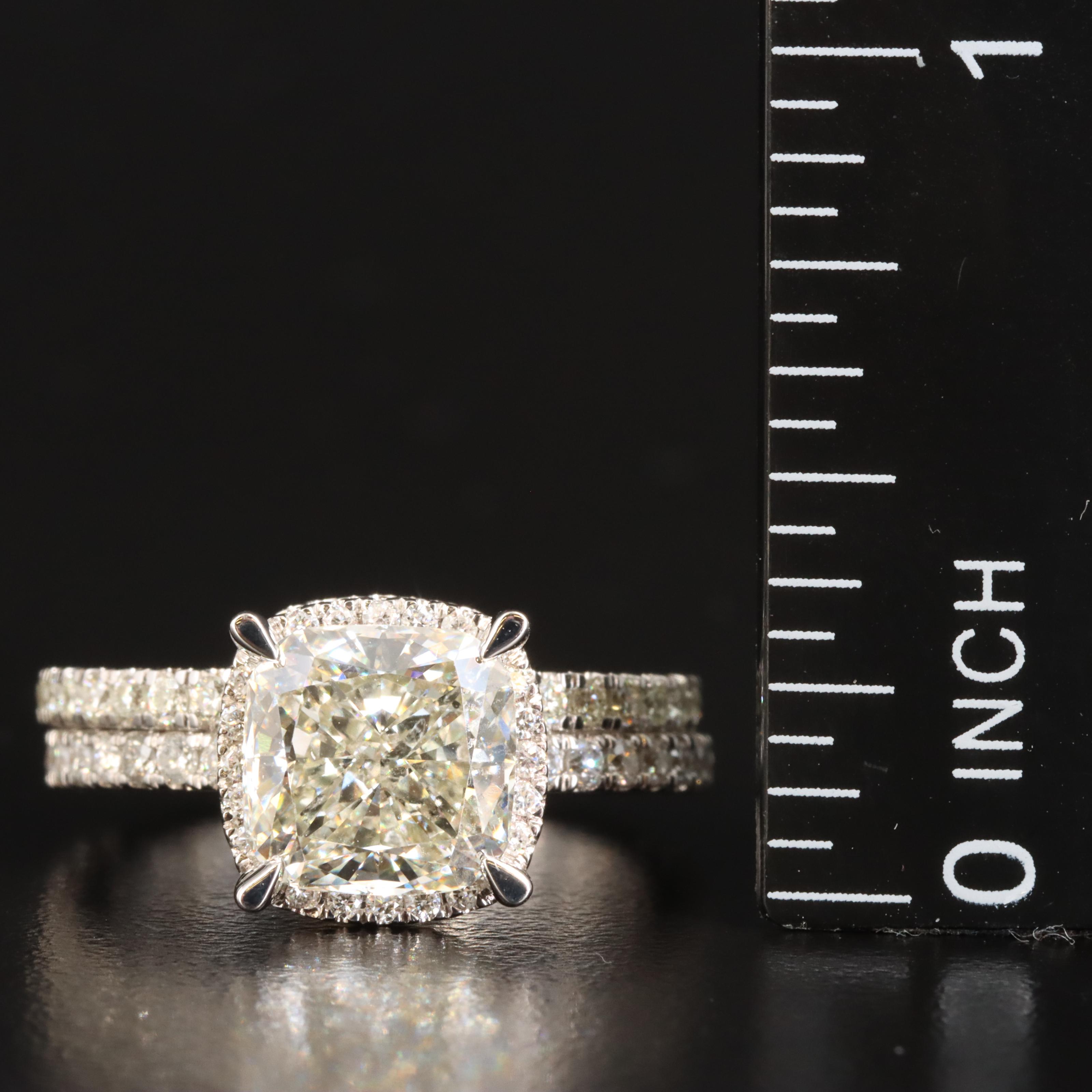 14K 3.79 CTW Lab Grown Diamond Ring Set with Online Digital IGI Report