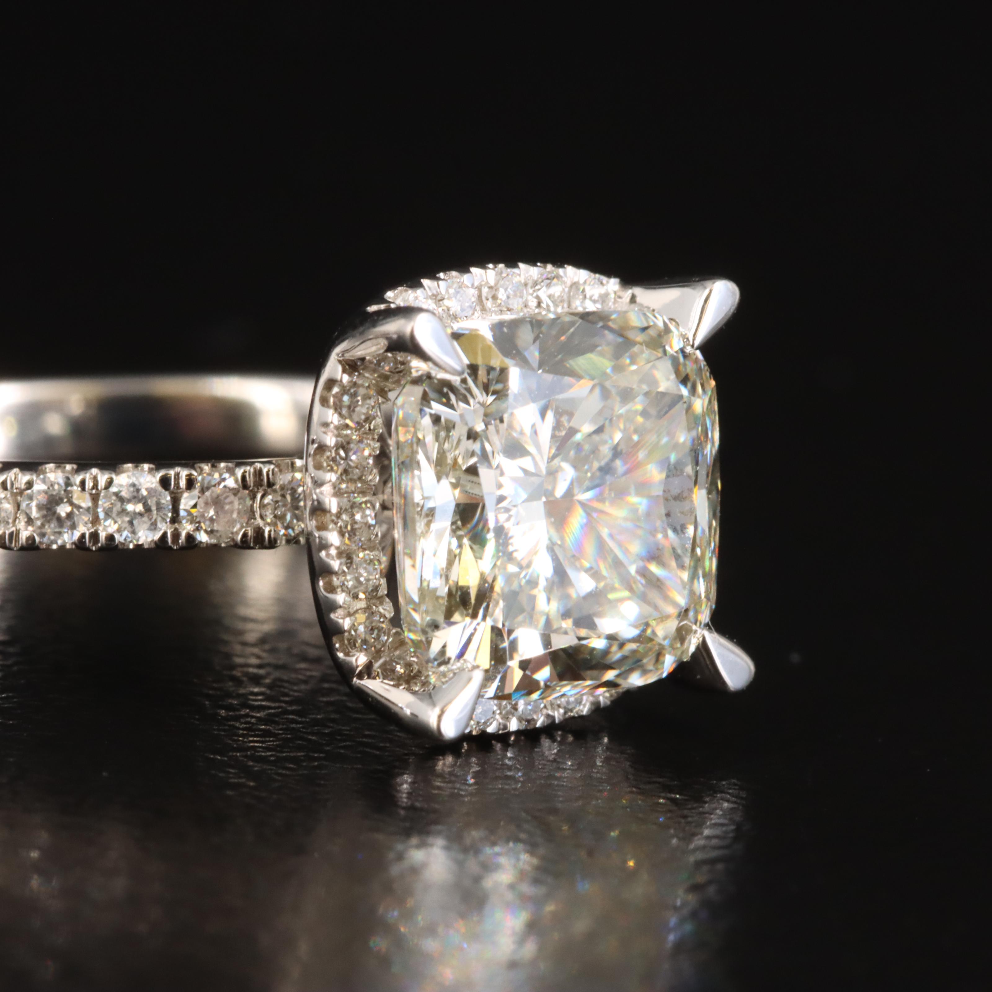 14K 3.79 CTW Lab Grown Diamond Ring Set with Online Digital IGI Report