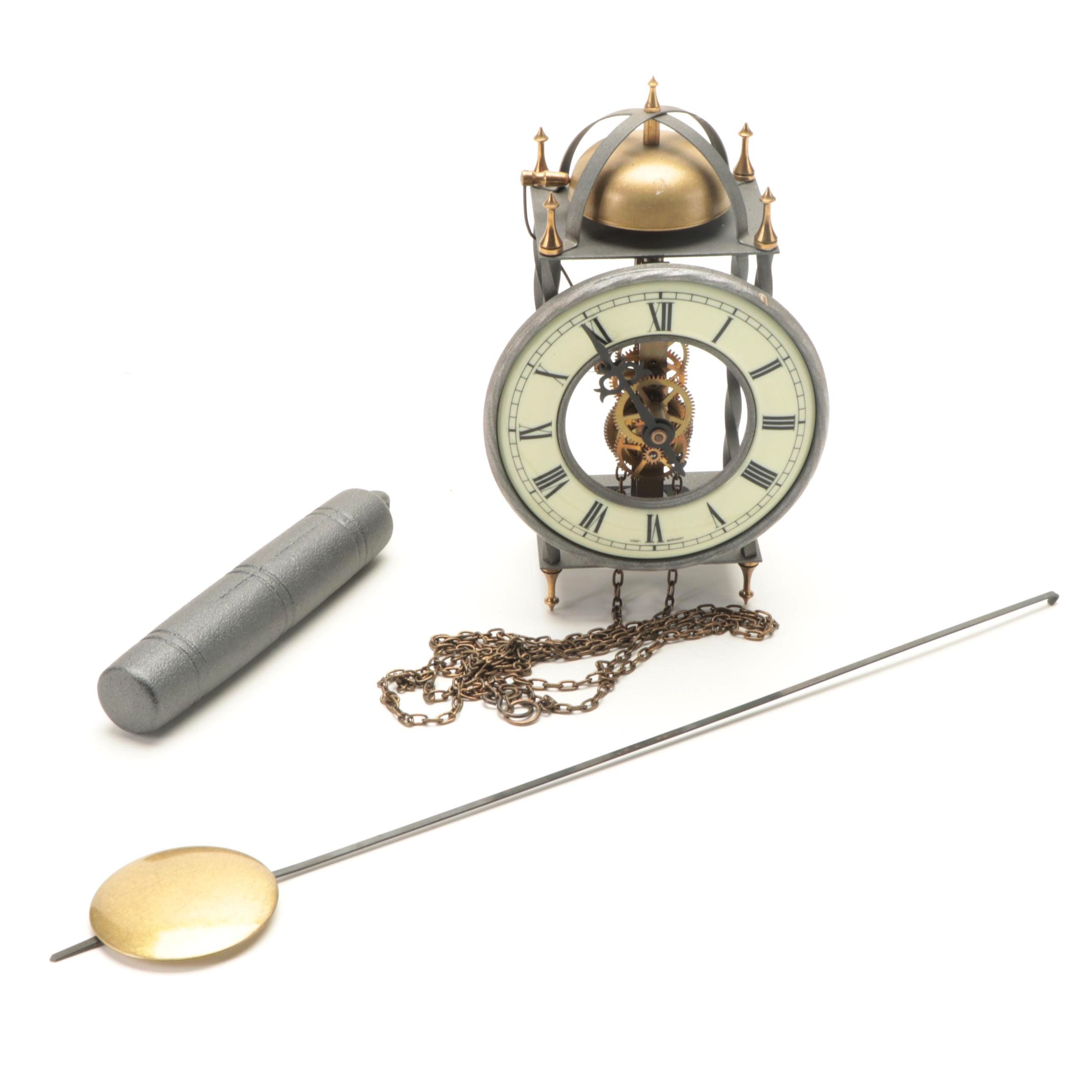 Tempus Fugit West German Skeleton Clock