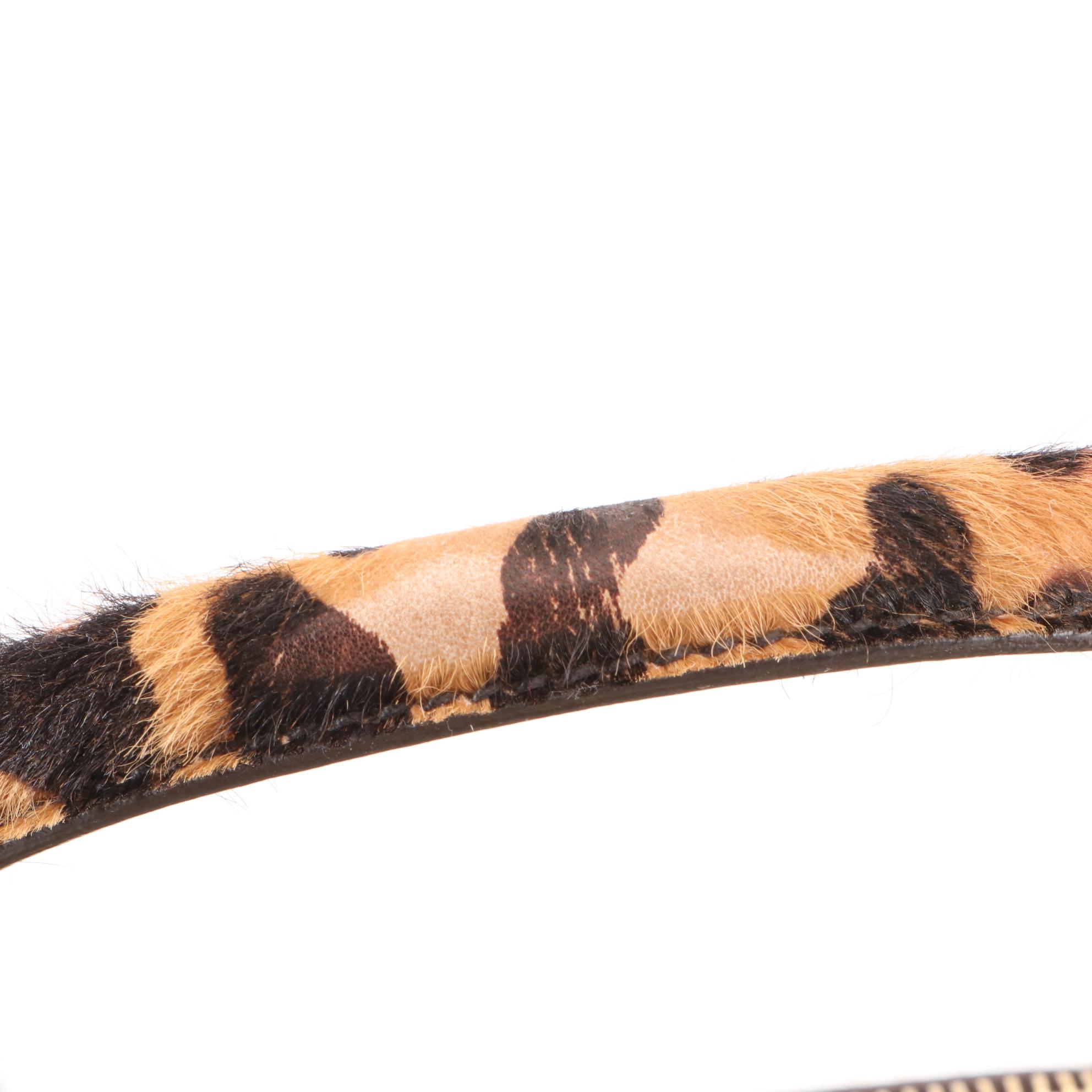 Prada Small Hard Frame Double-Zip Handbag in Leopard-Printed Calf Hair/Leather