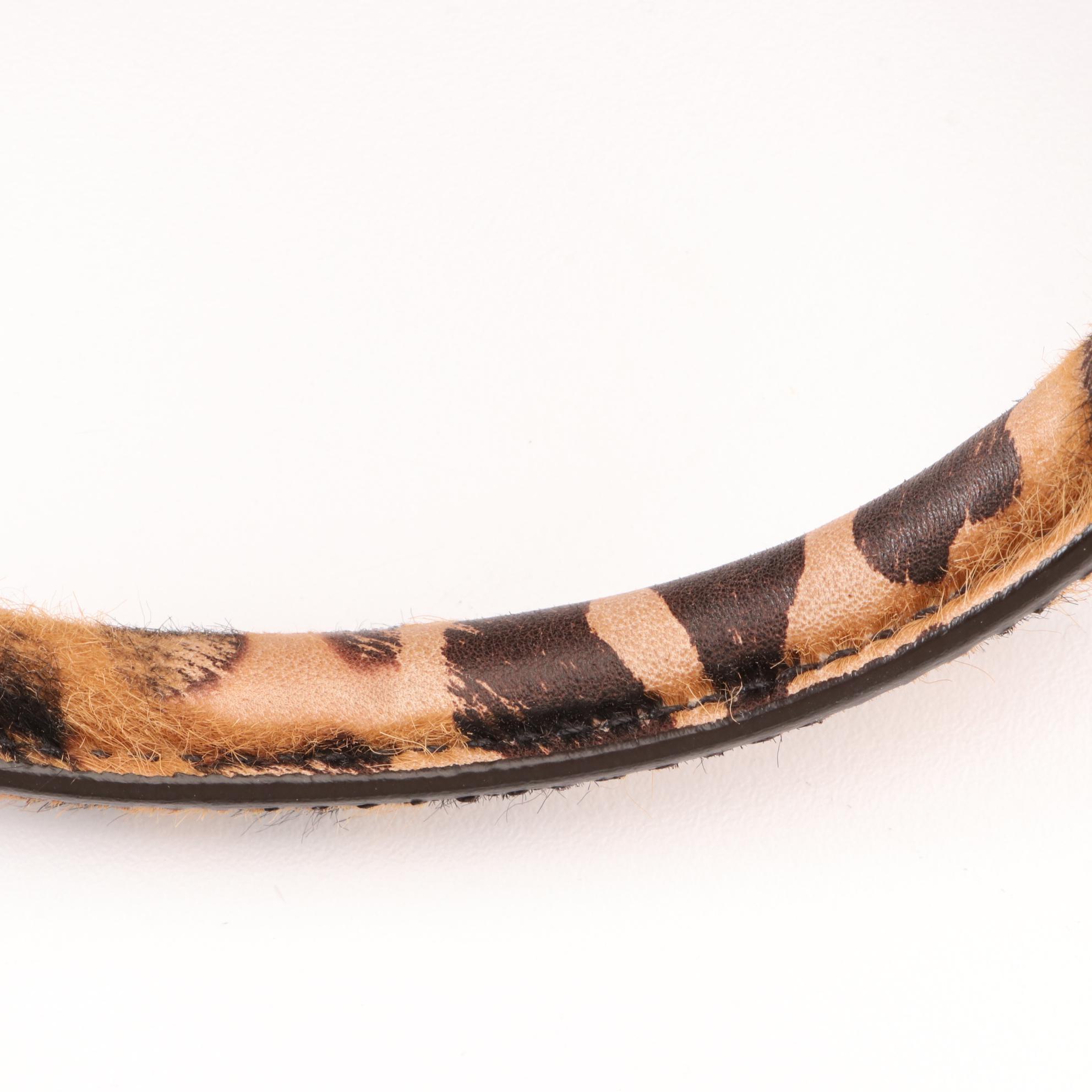 Prada Small Hard Frame Double-Zip Handbag in Leopard-Printed Calf Hair/Leather