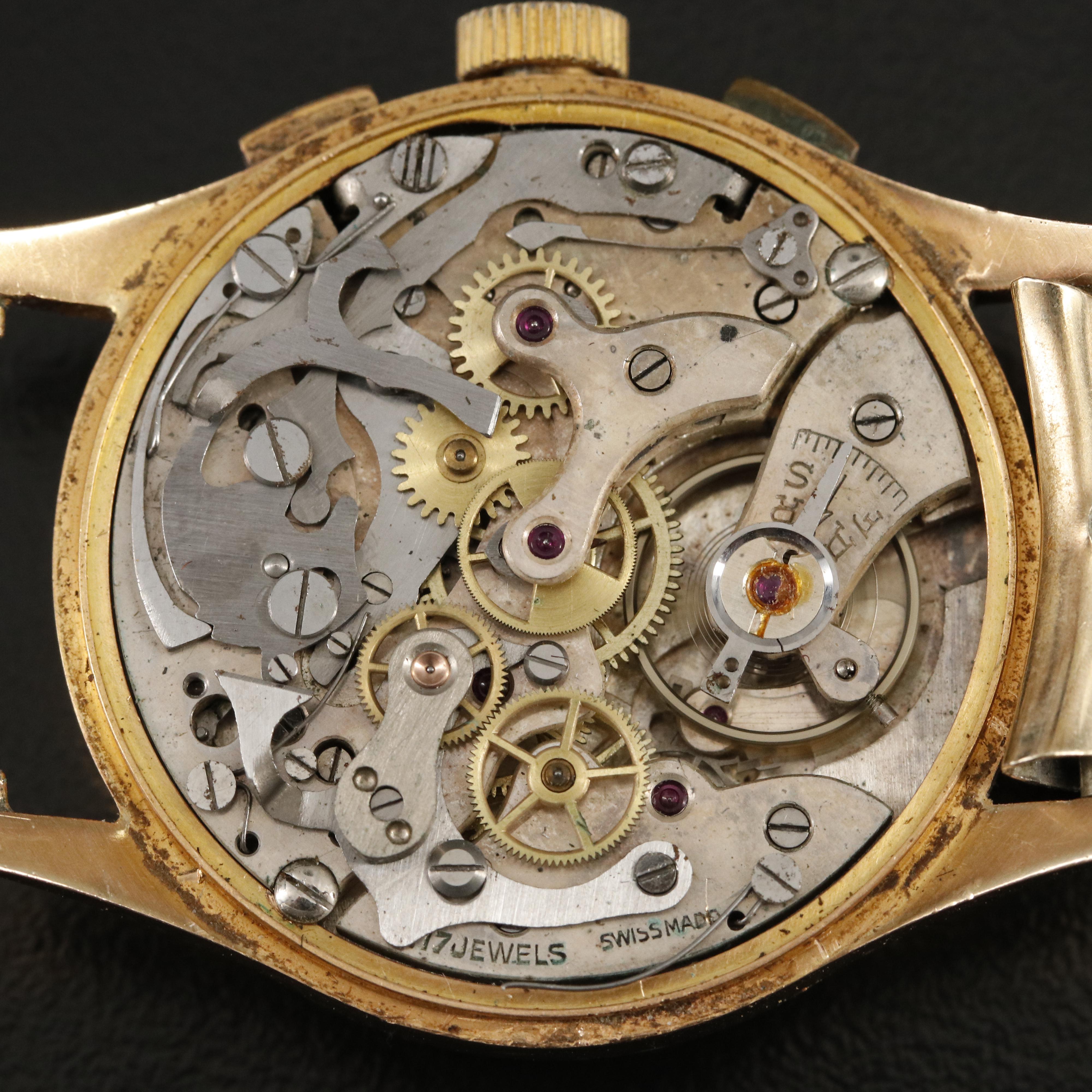 18K Vintage Swiss Chronograph Watch