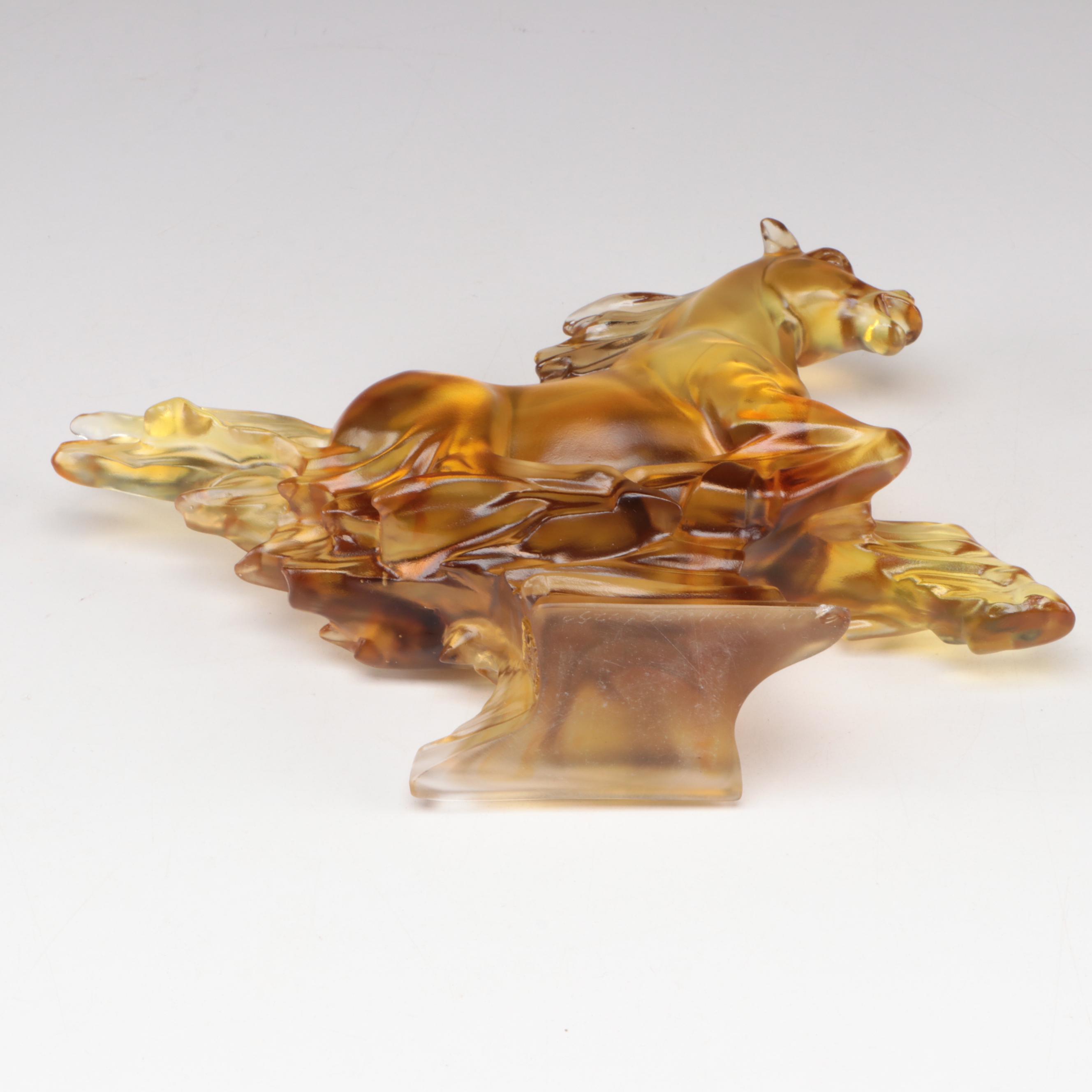 Liuli Crystal Asian Zodiac Horse Figurine