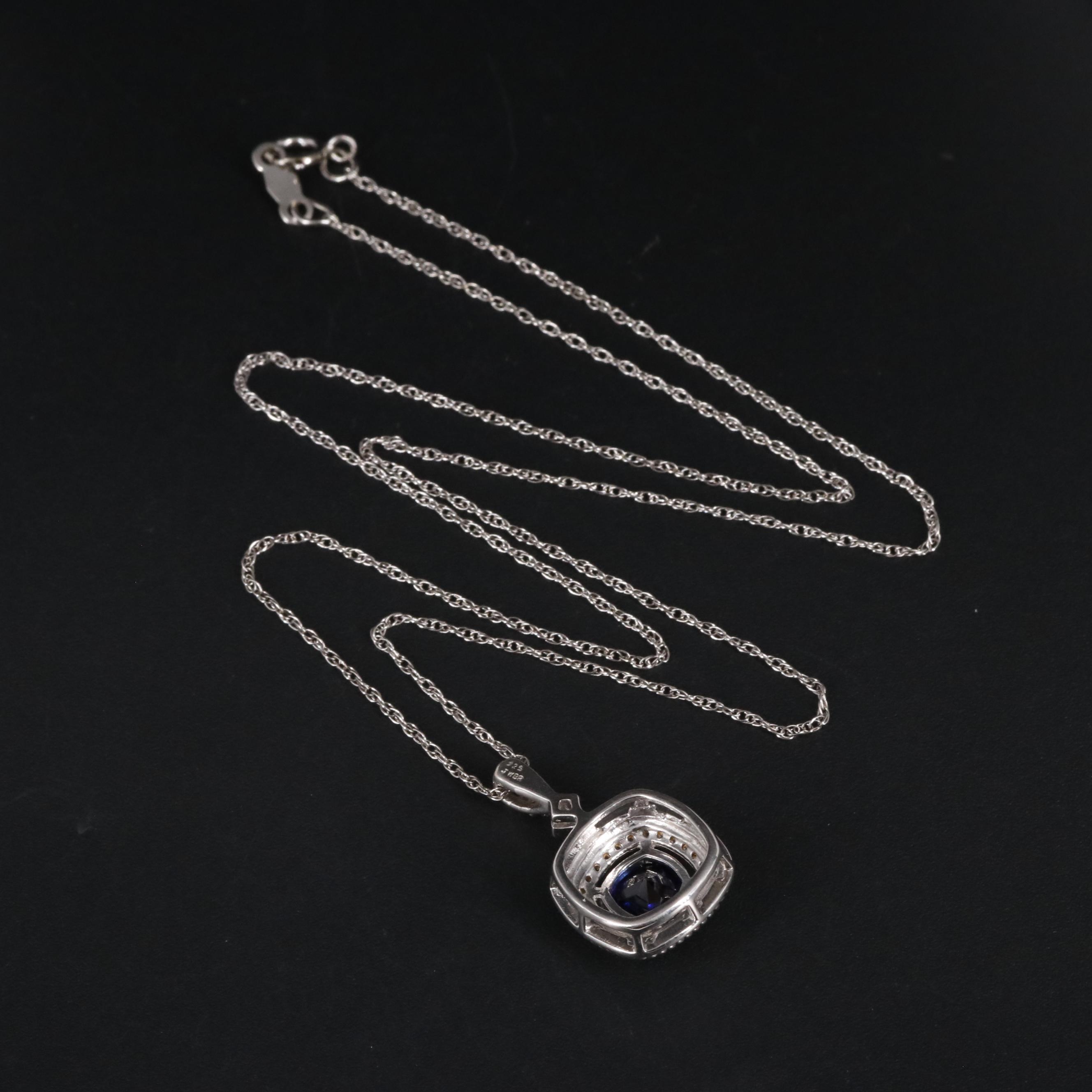 Sterling Silver Sapphire Necklace