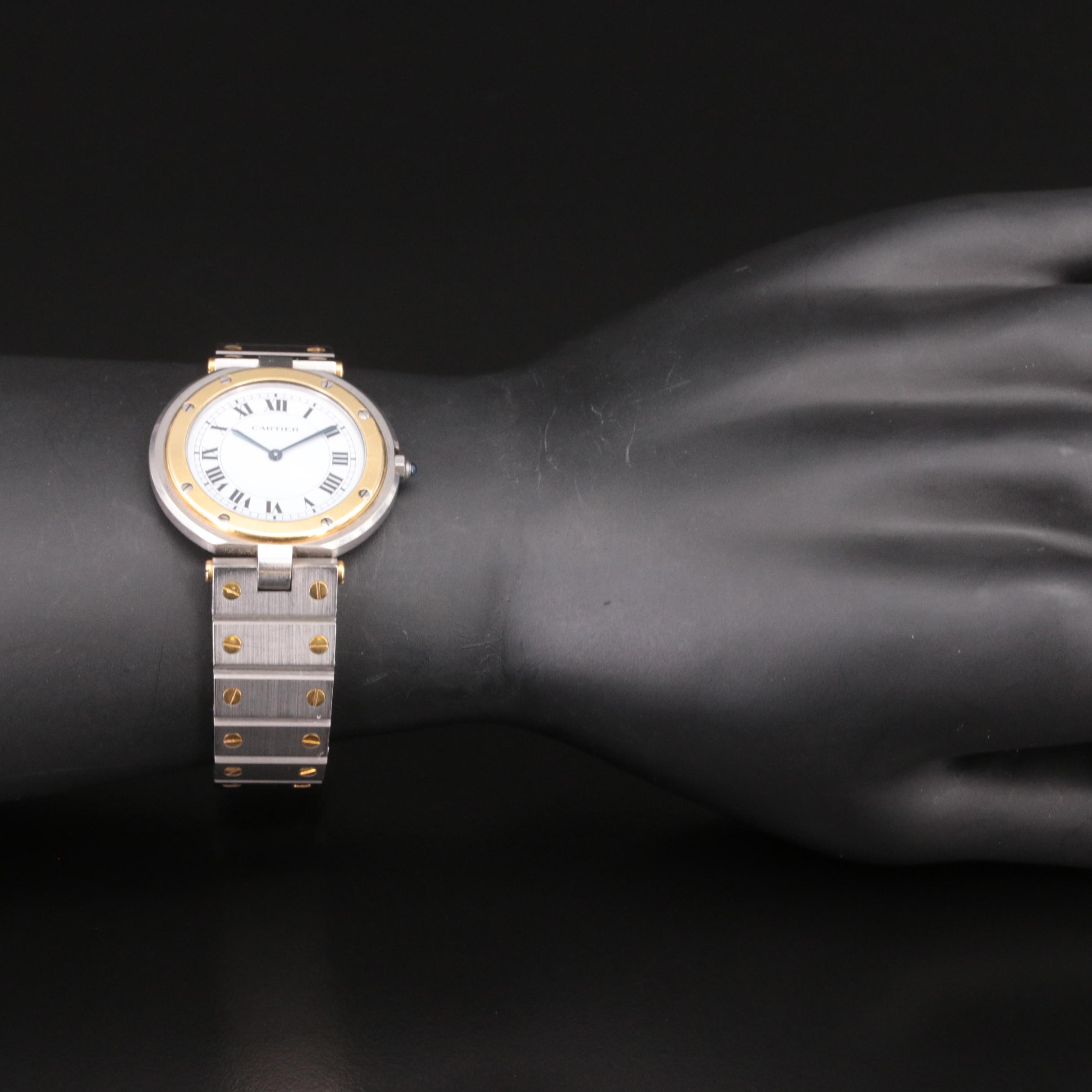 Cartier Santos de Cartier Ronde Stainless Steel and 18K Quartz Watch