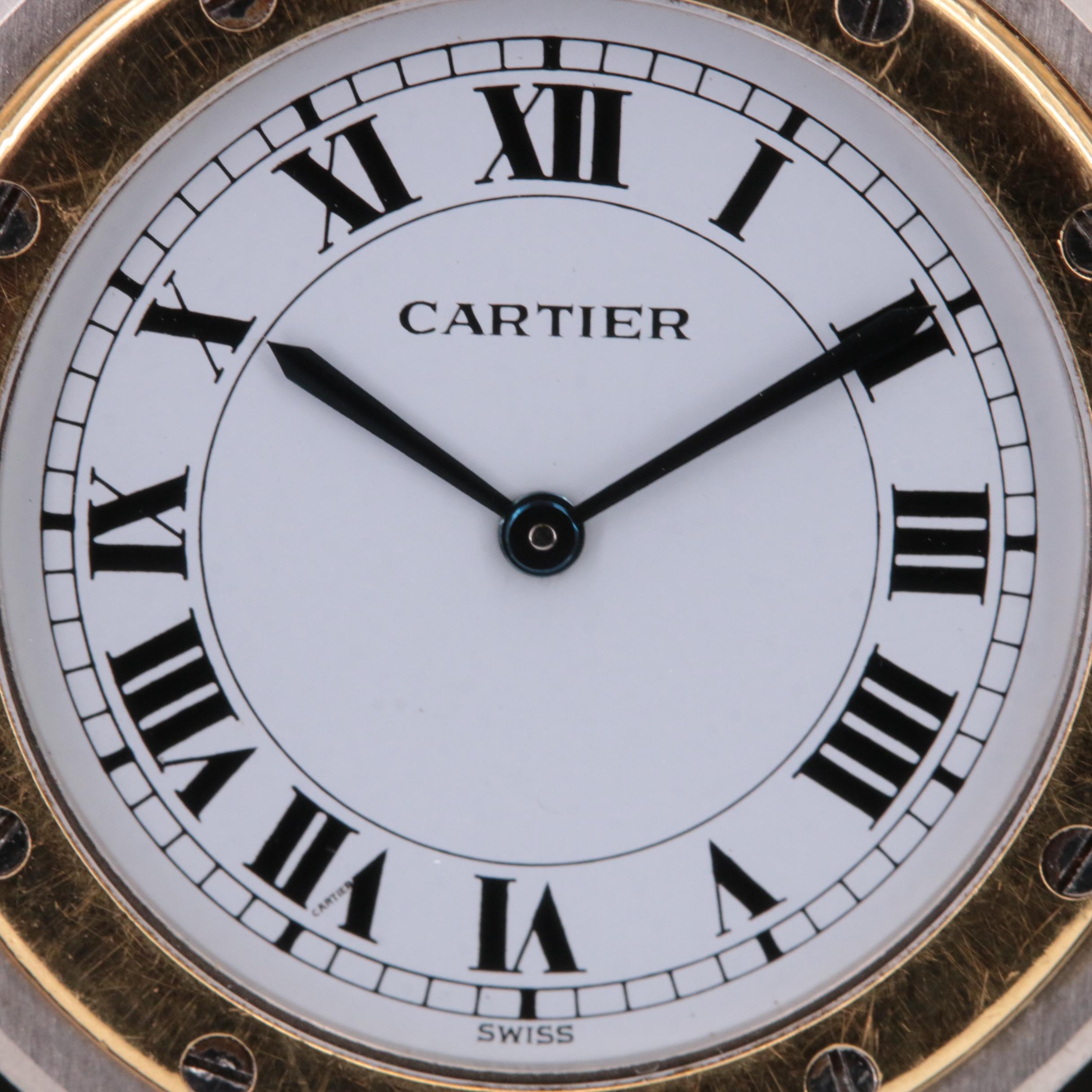 Cartier Santos de Cartier Ronde Stainless Steel and 18K Quartz Watch