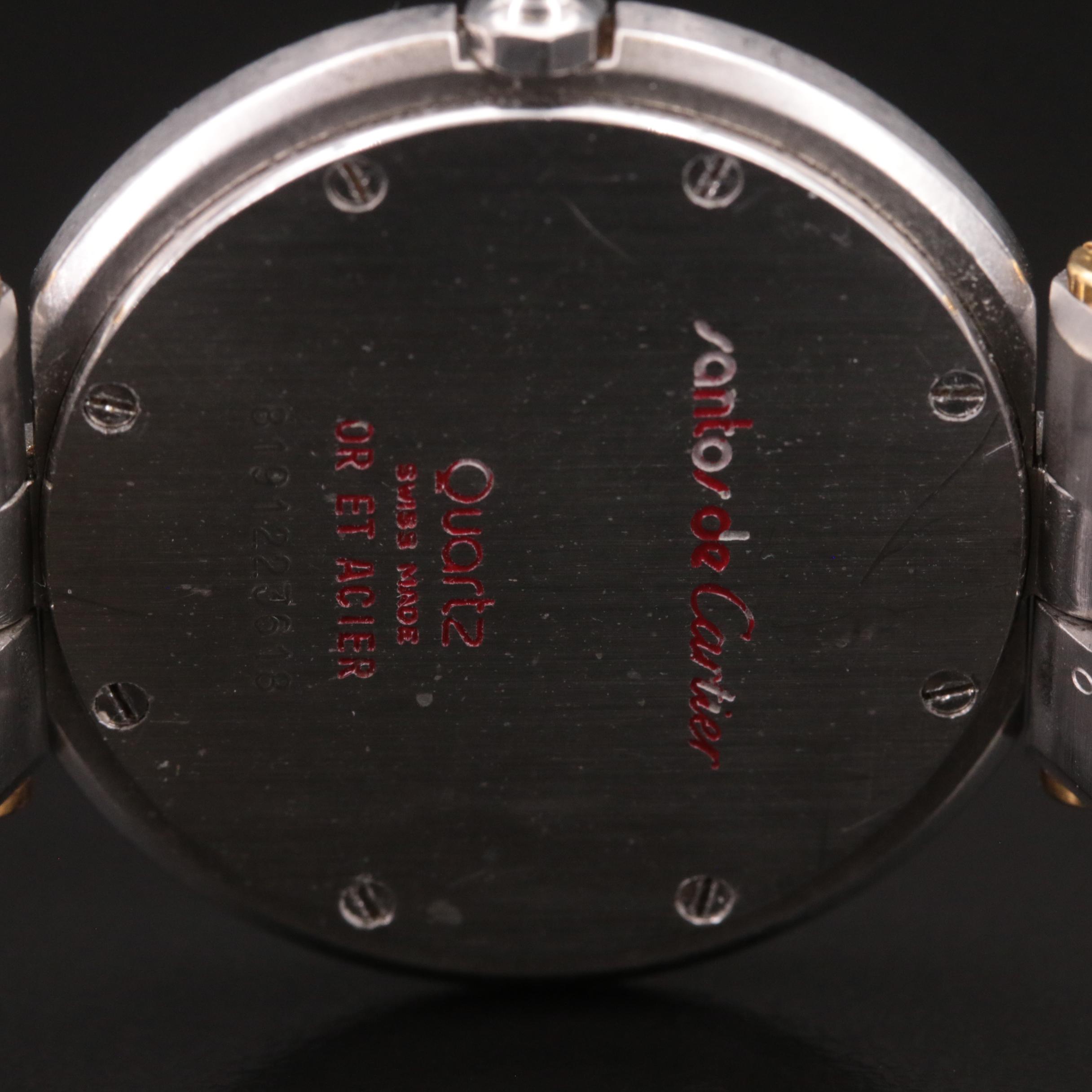 Cartier Santos de Cartier Ronde Stainless Steel and 18K Quartz Watch