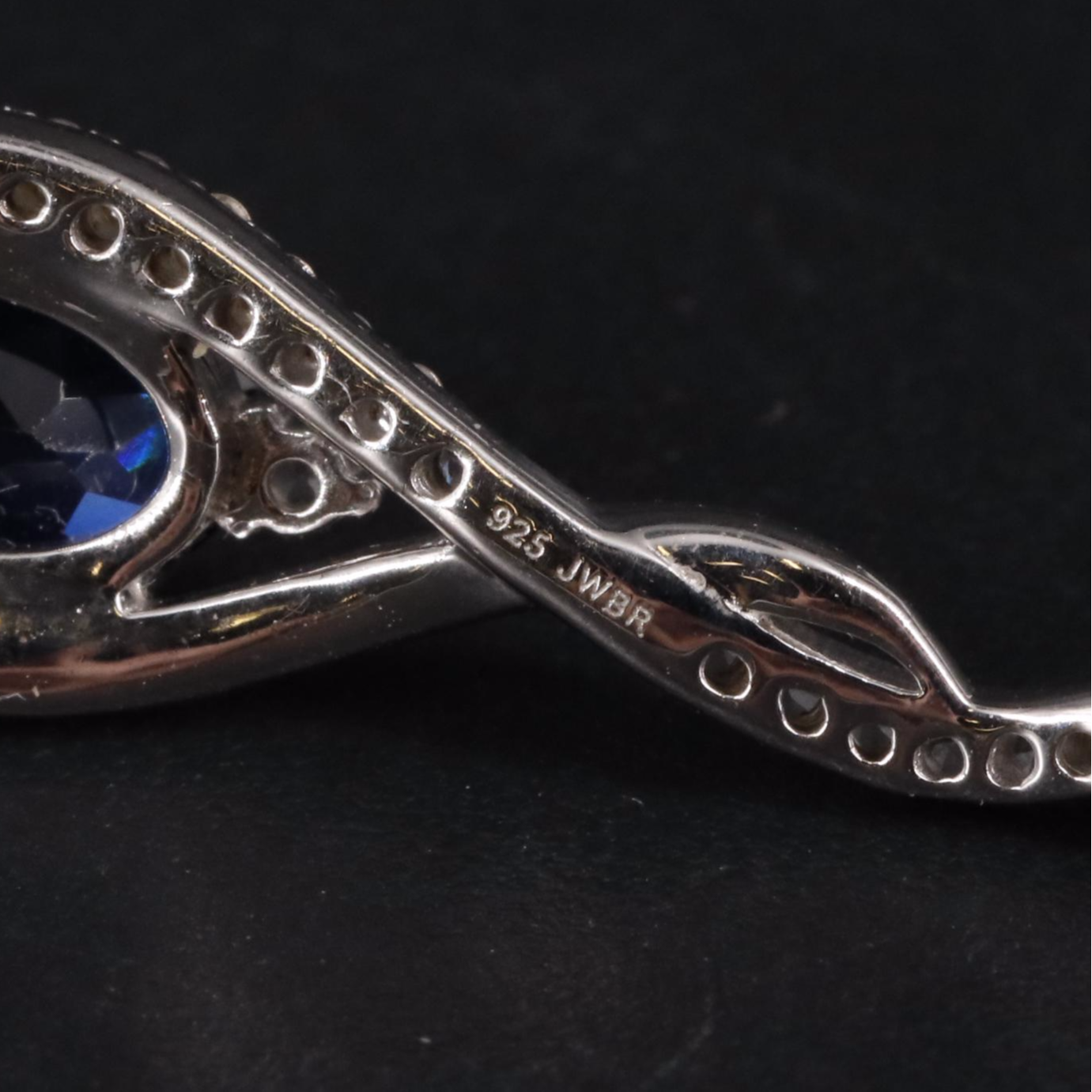 Sterling Silver and Sapphire Drop Earrings