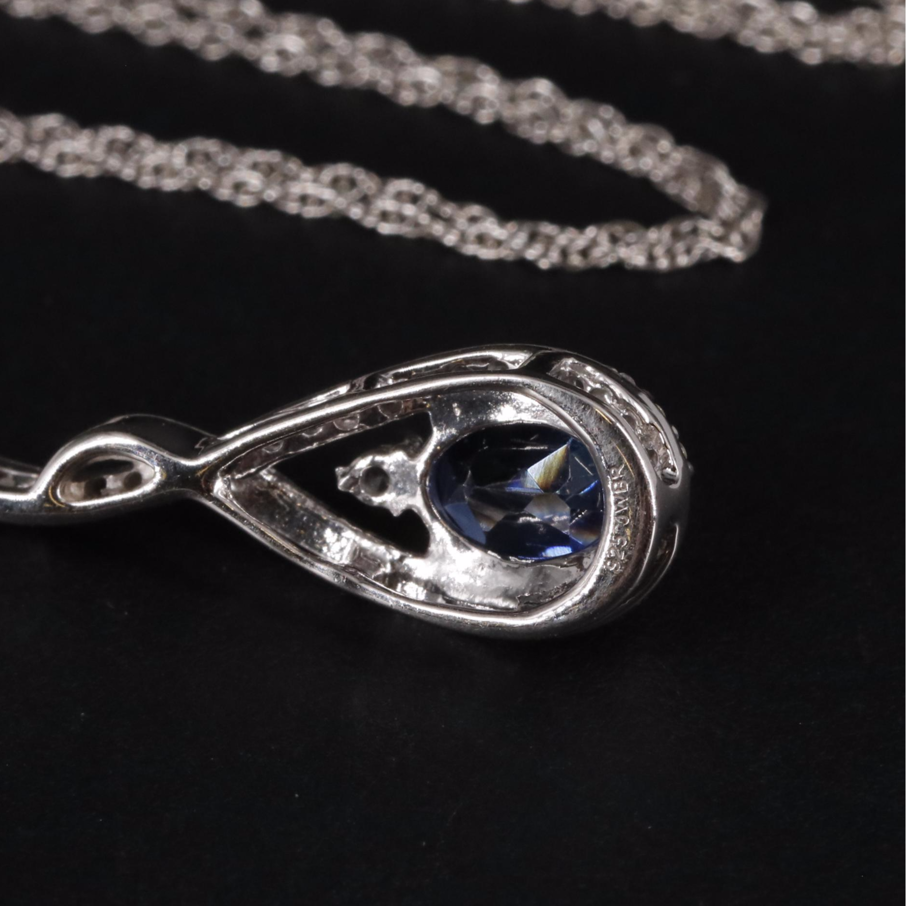 Sterling Silver and Sapphire Necklace