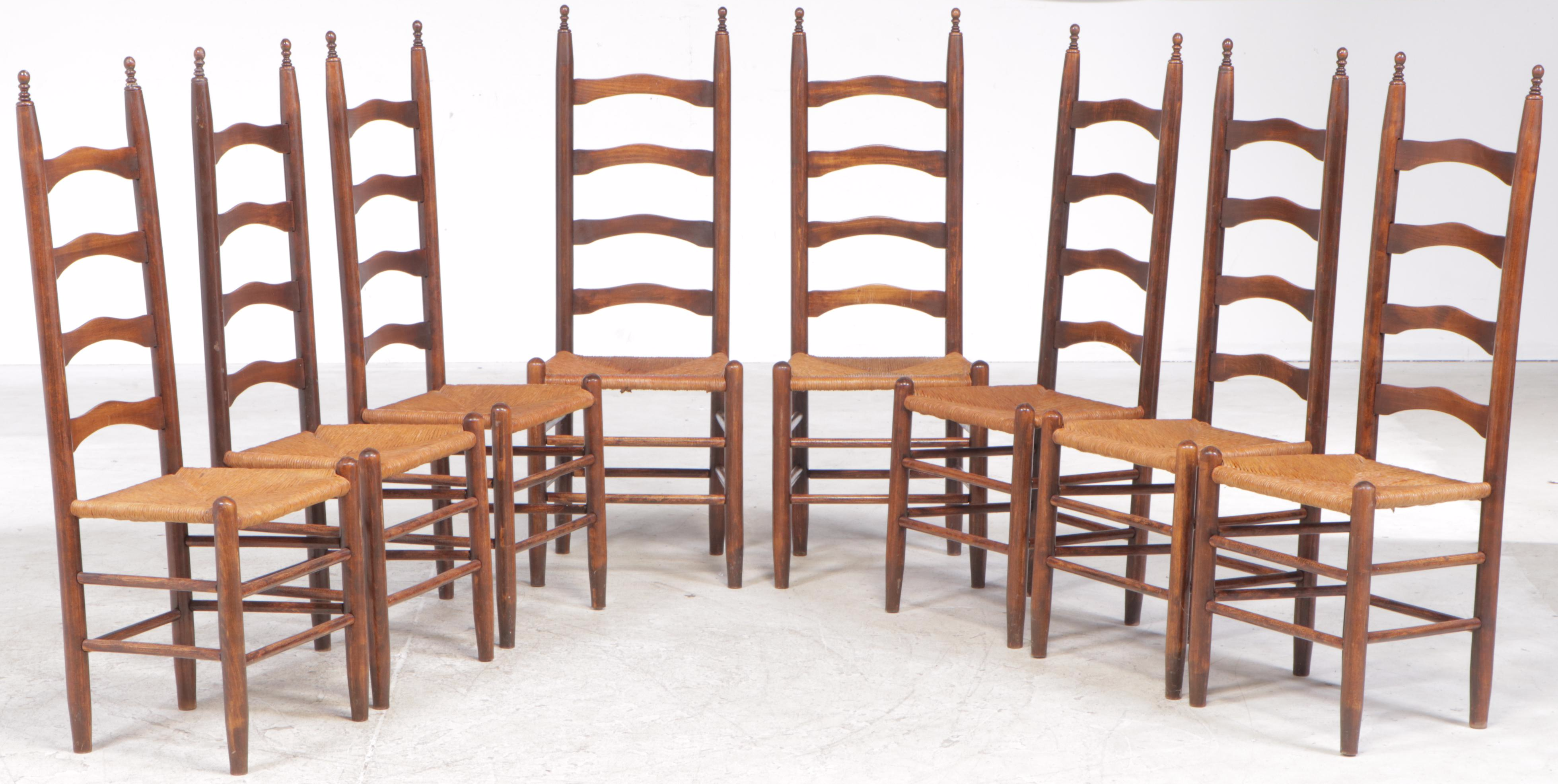 Nine-Piece American Colonial Style Dining Set