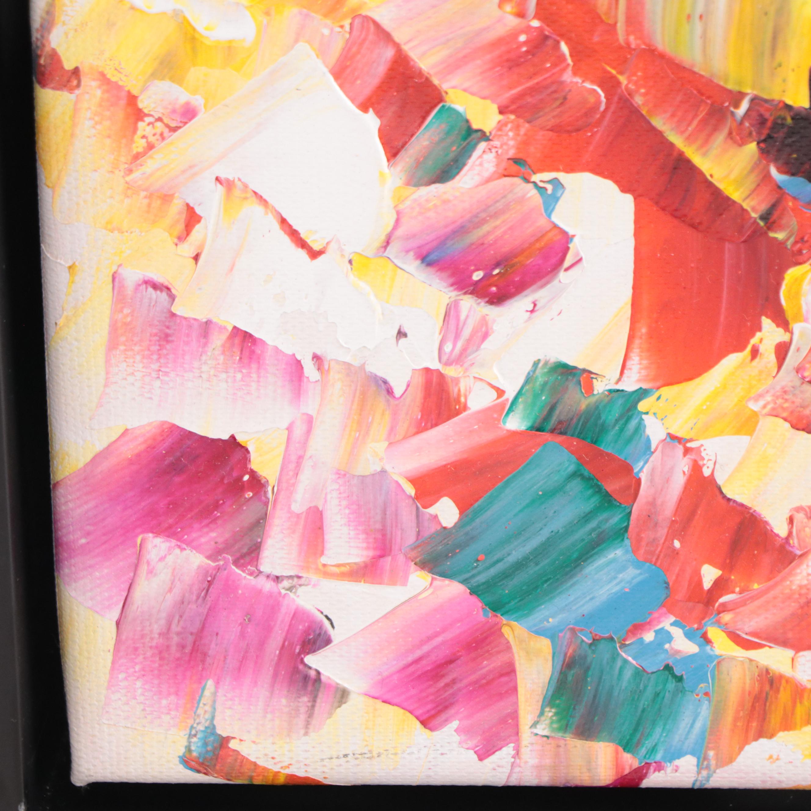 Bing Acrylic Painting of Heart, 21st Century