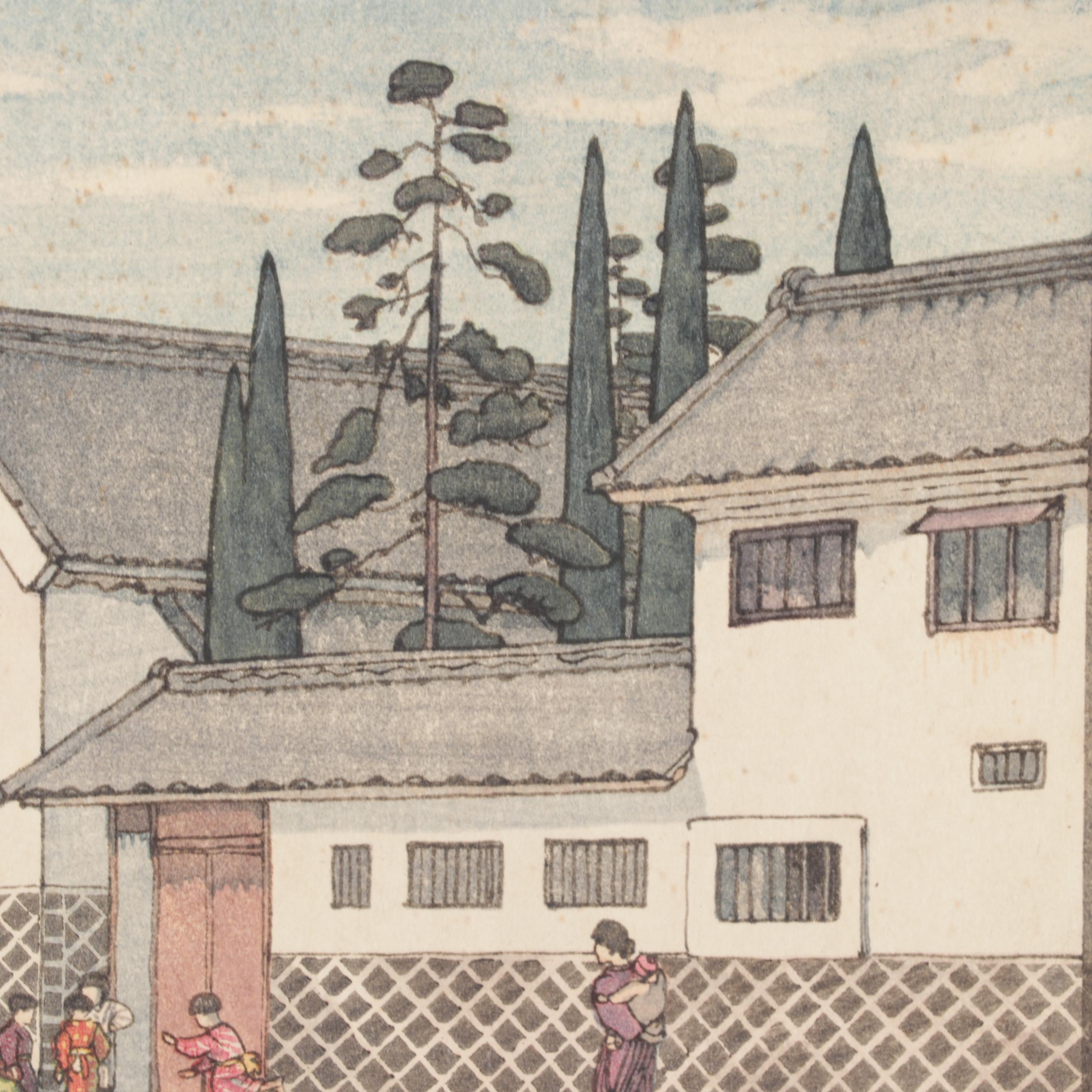 Yoshida Tōshi Woodblock "Matsumoto," Mid-20th Century