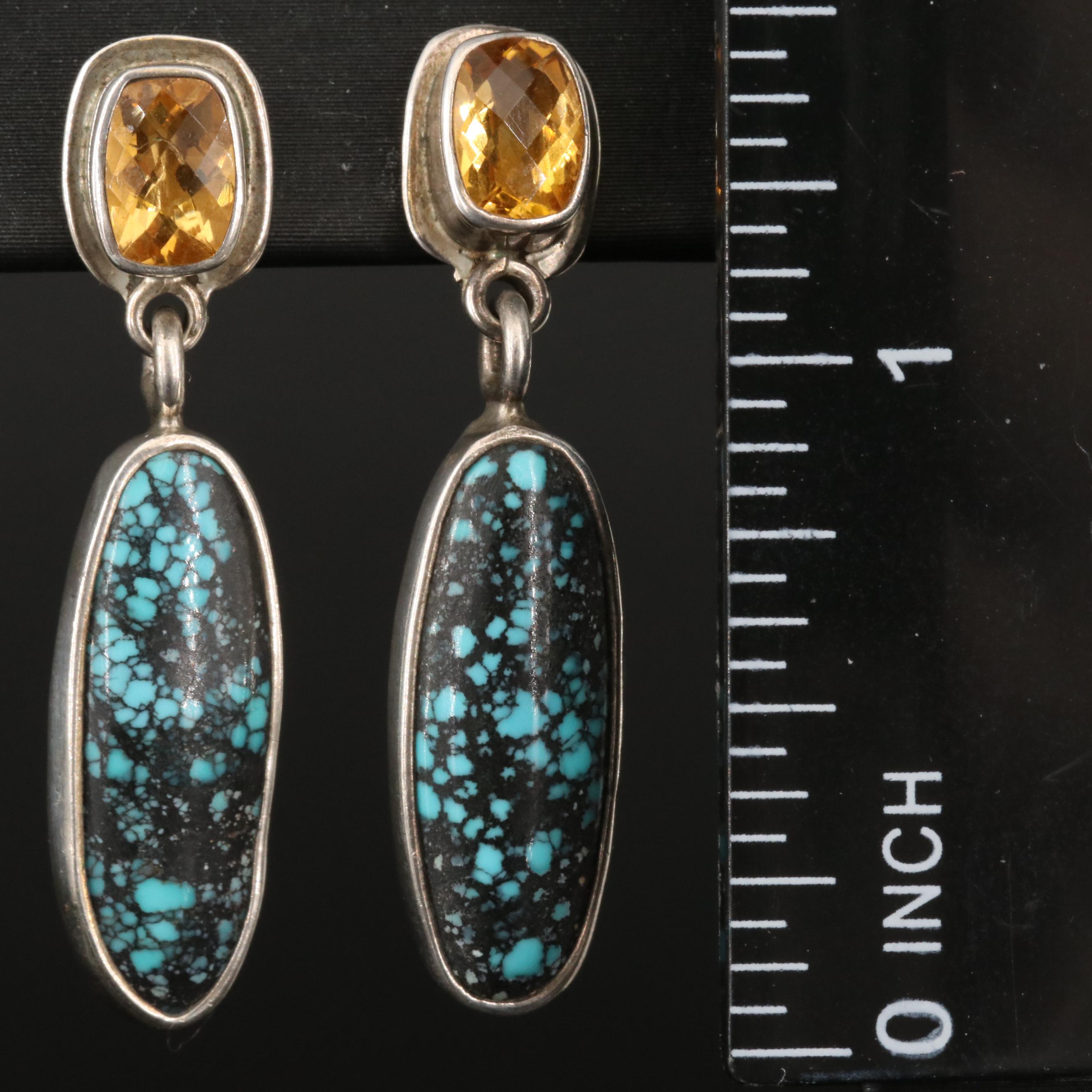 Southwestern Sterling Earrings Including Mother-of-Pearl and Spiny Oyster