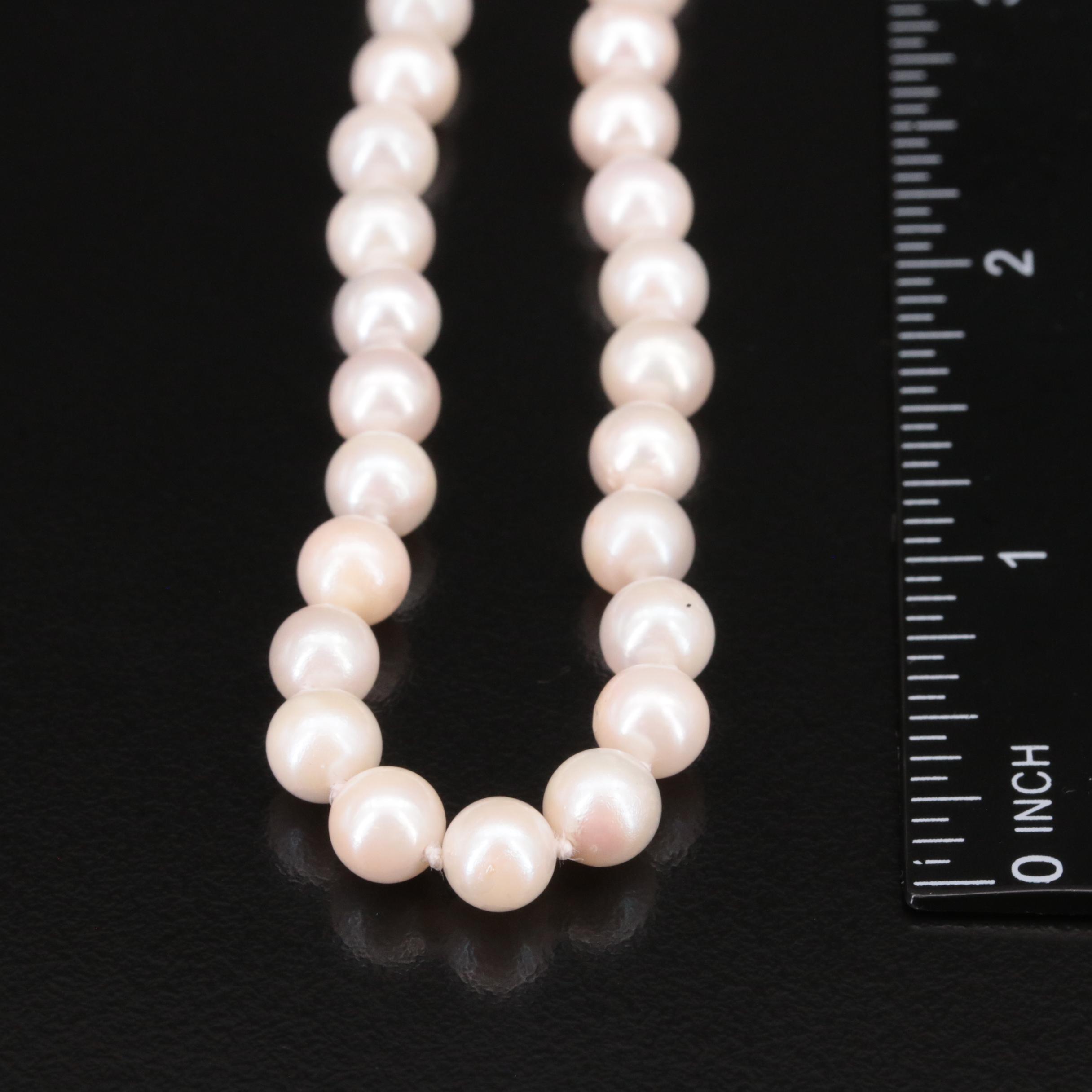 Pearl Necklace with 14K Clasp