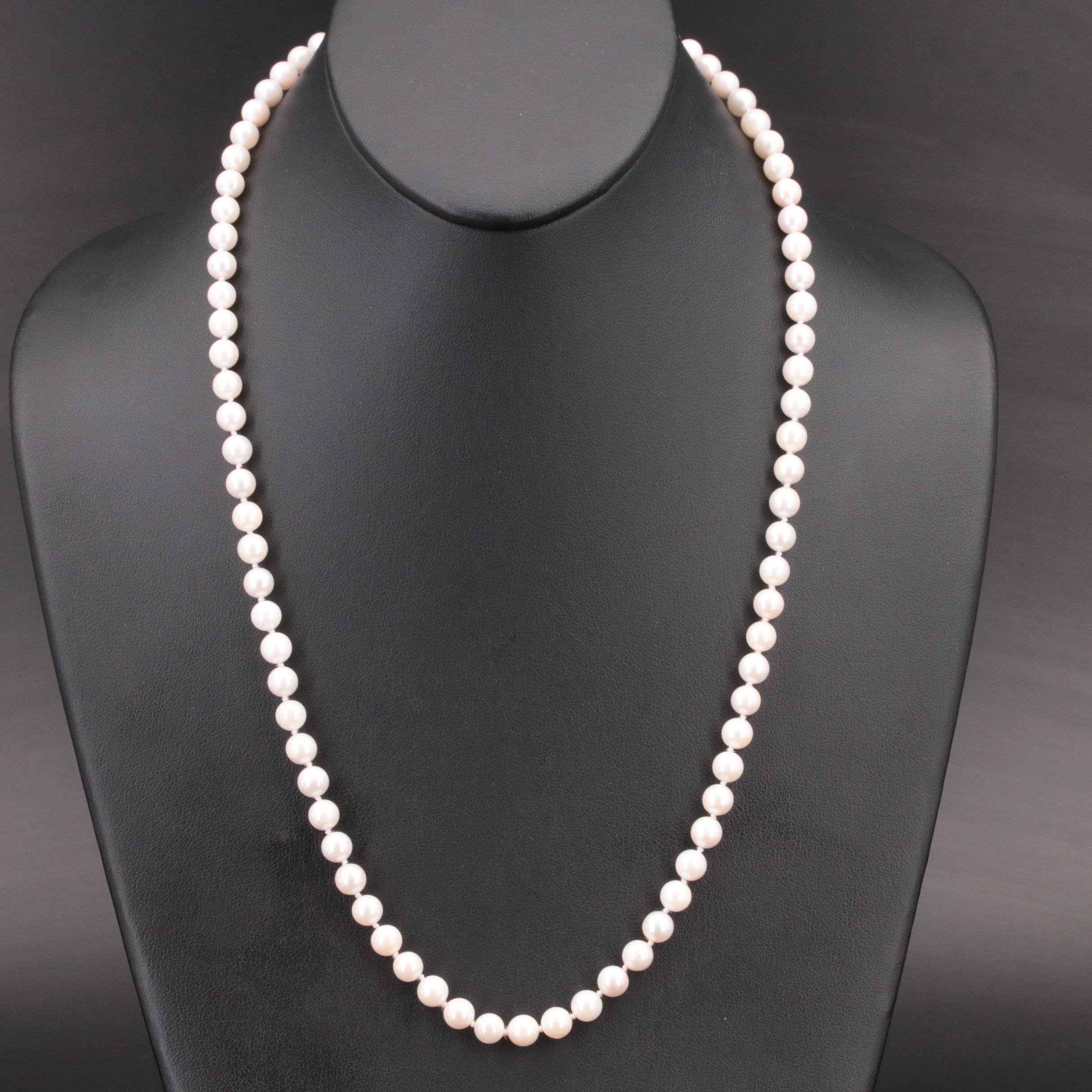 Pearl Necklace with 14K Clasp