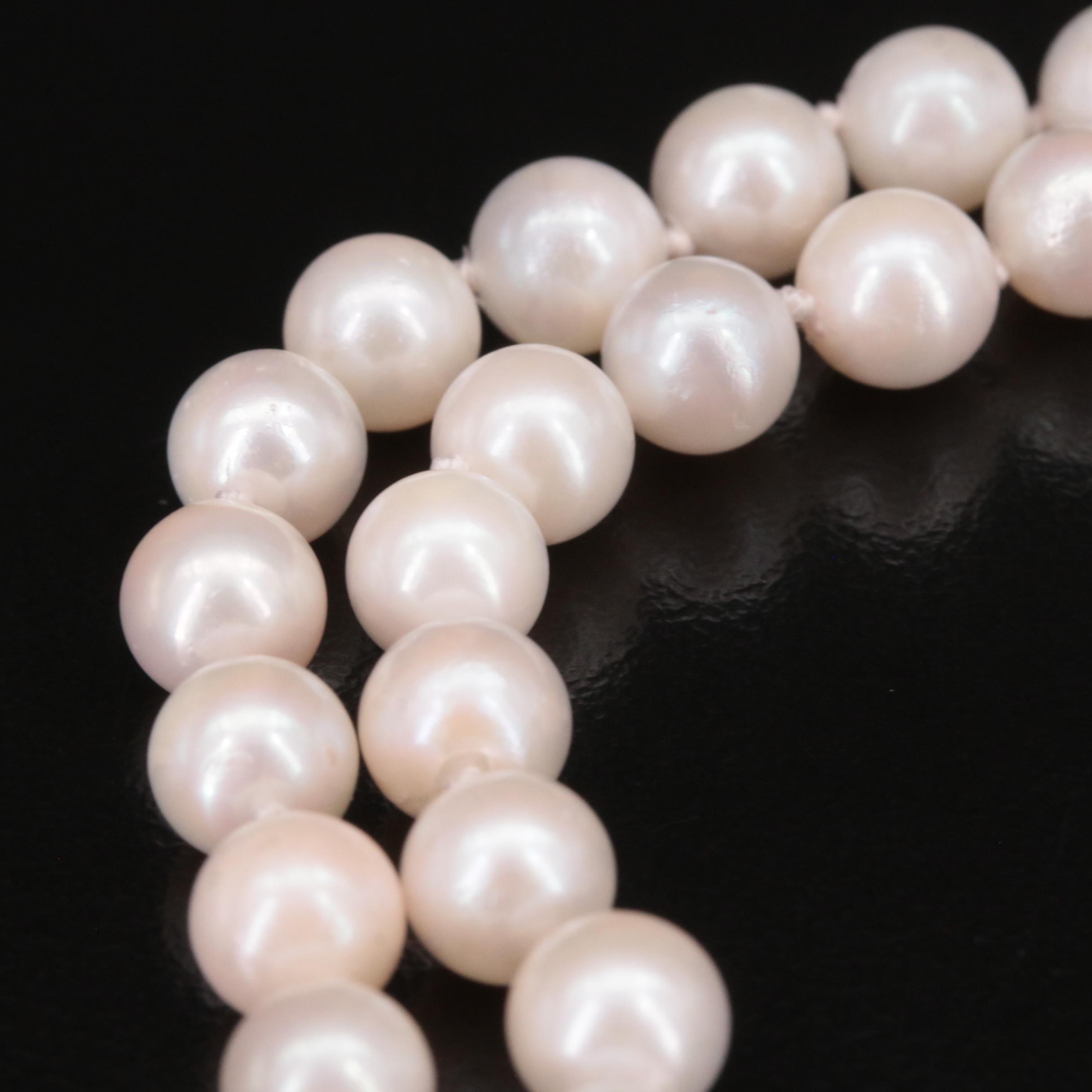 Pearl Necklace with 14K Clasp