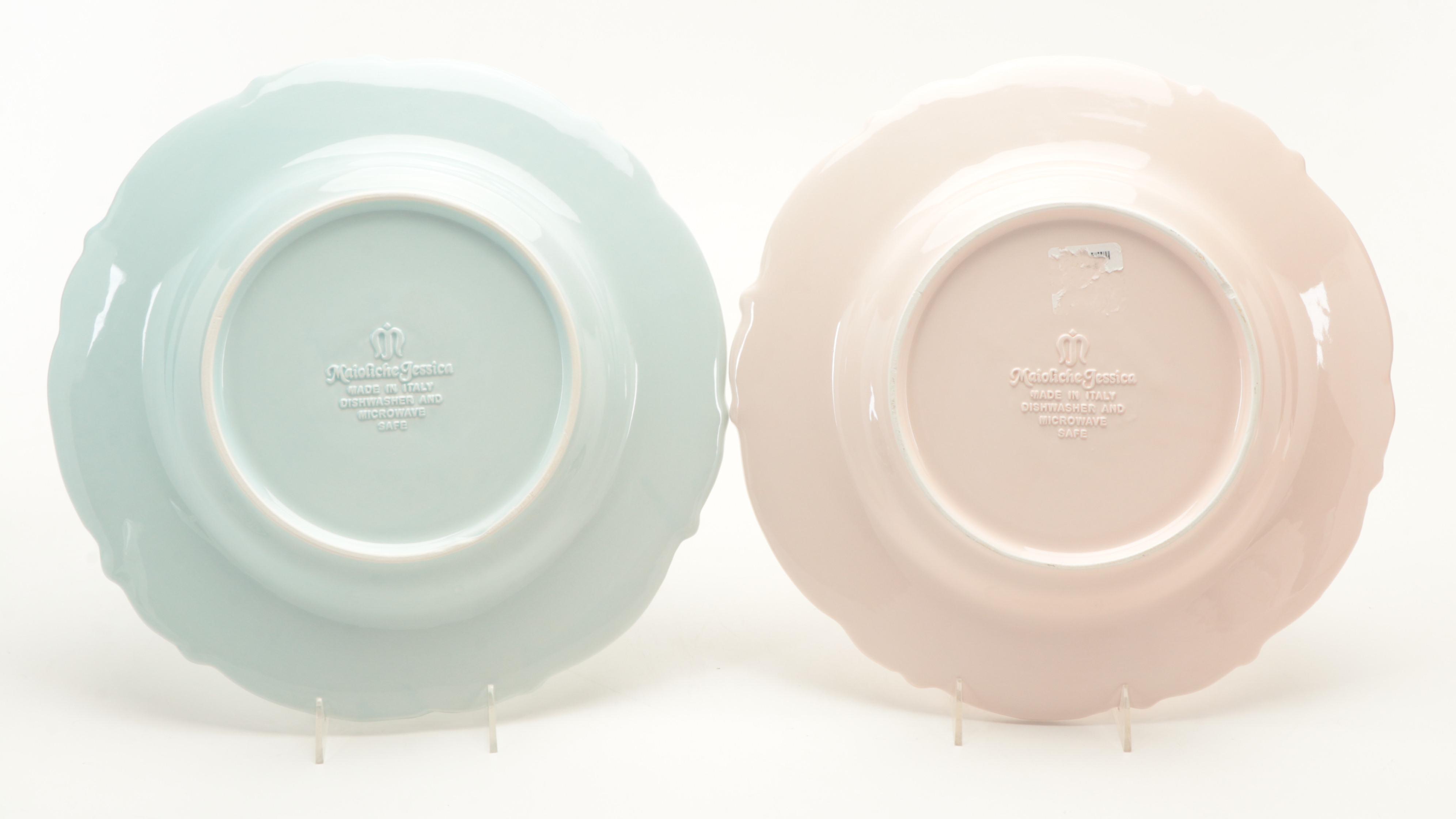 Maioliche Jessica Italian Chop Plates with Other Ceramic Dinnerware