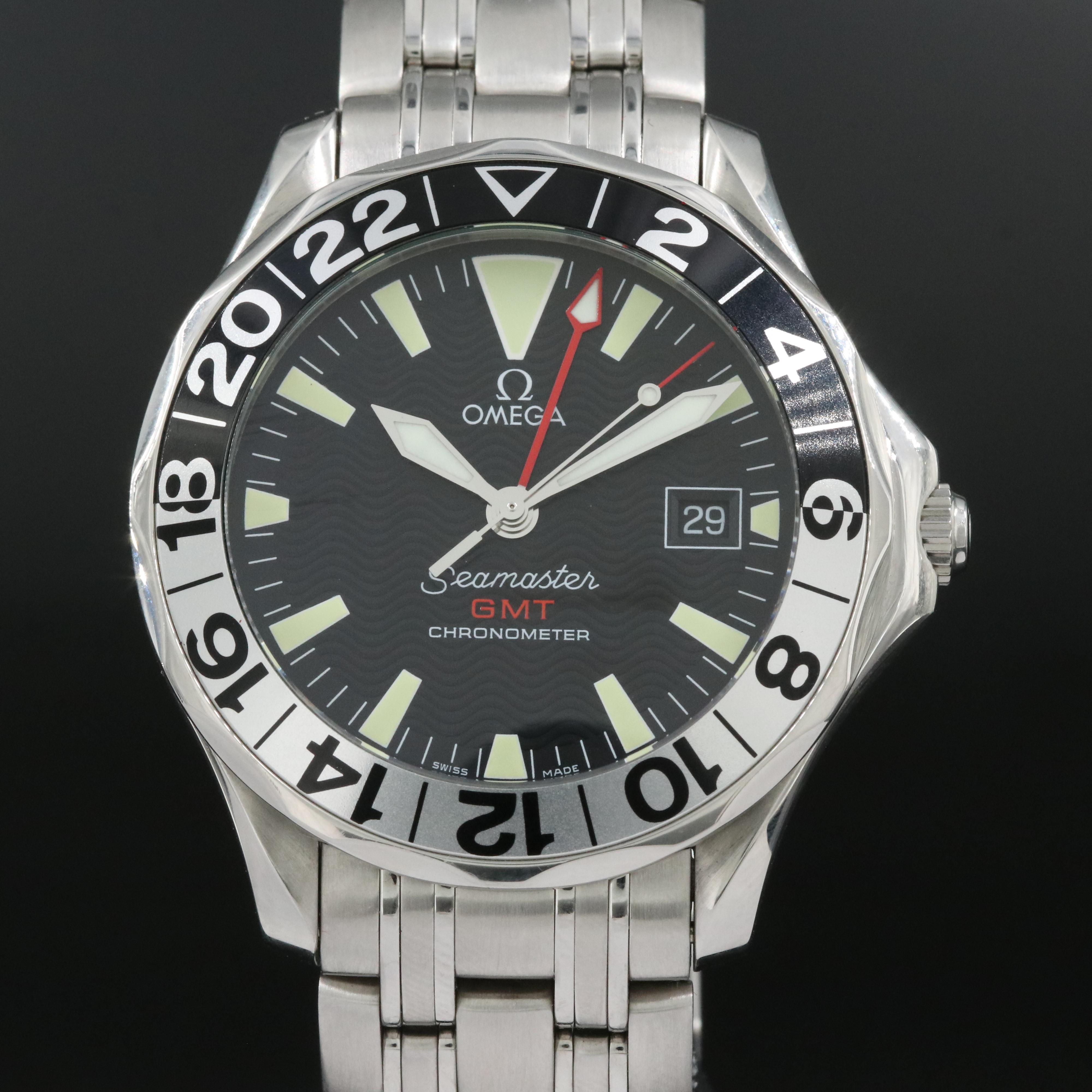 2006 Omega Seamaster GMT Chronometer Stainless Steel Watch