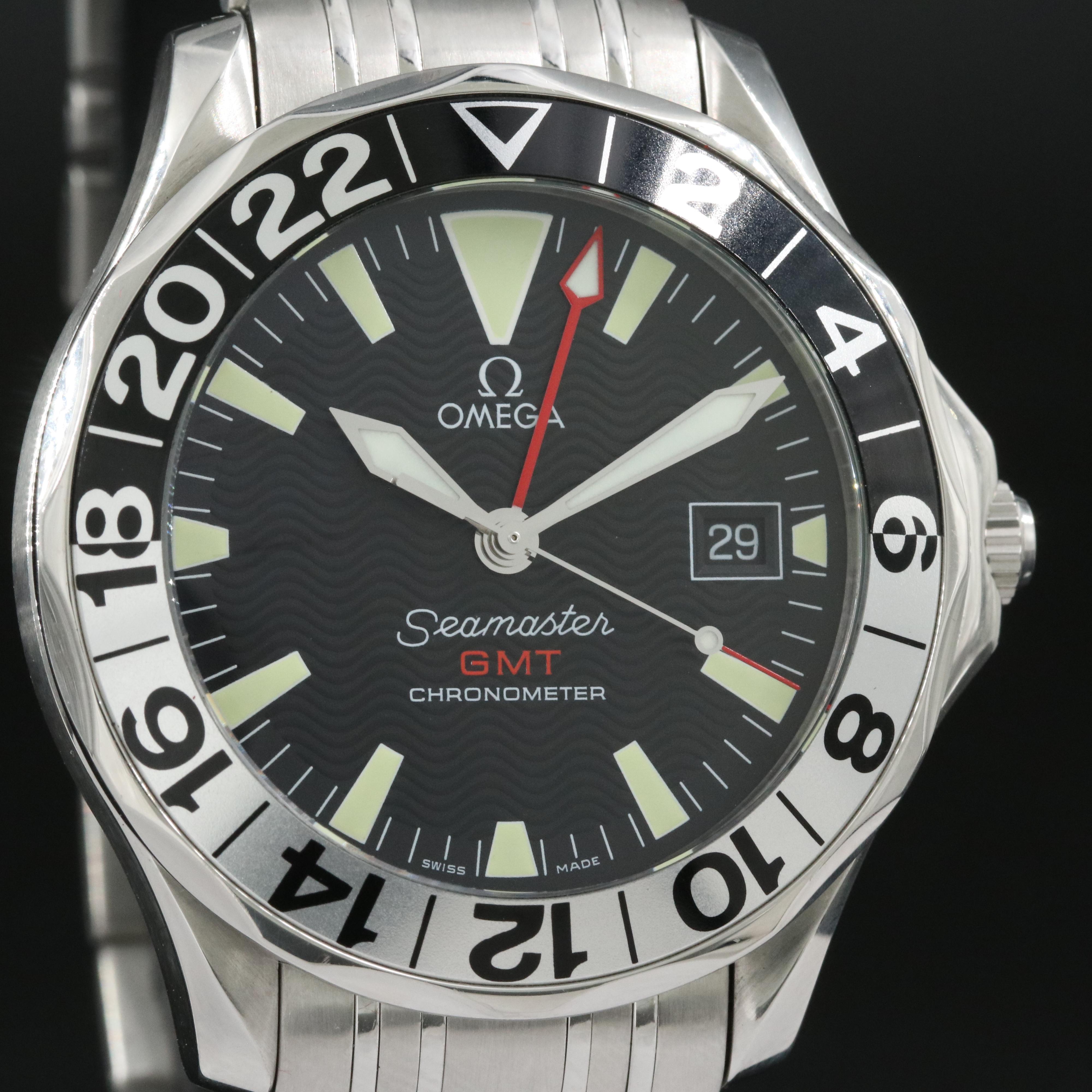 2006 Omega Seamaster GMT Chronometer Stainless Steel Watch