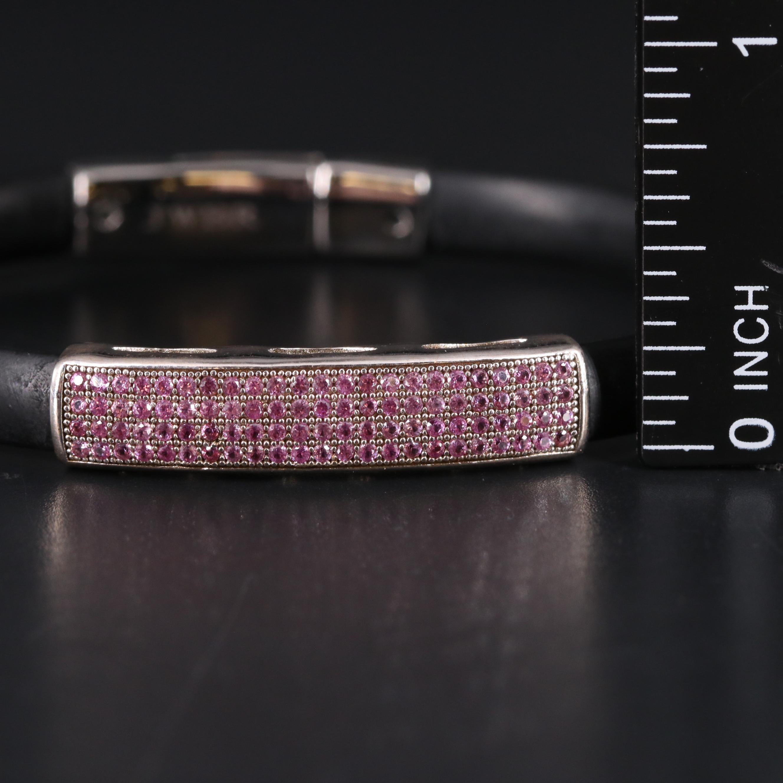 Sterling Sapphire Rubber Bracelet