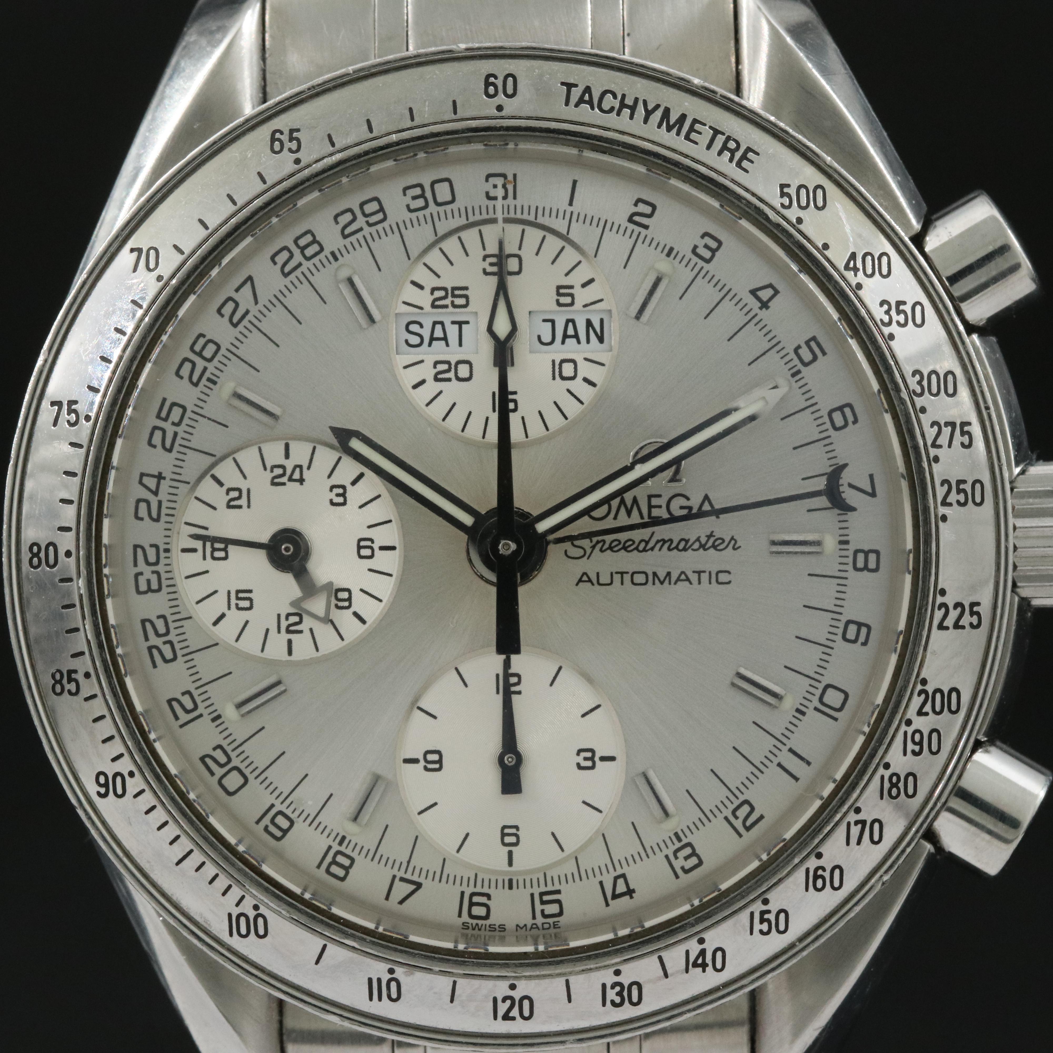 1999 Omega Speedmaster Automatic Triple Calendar Chronograph Watch