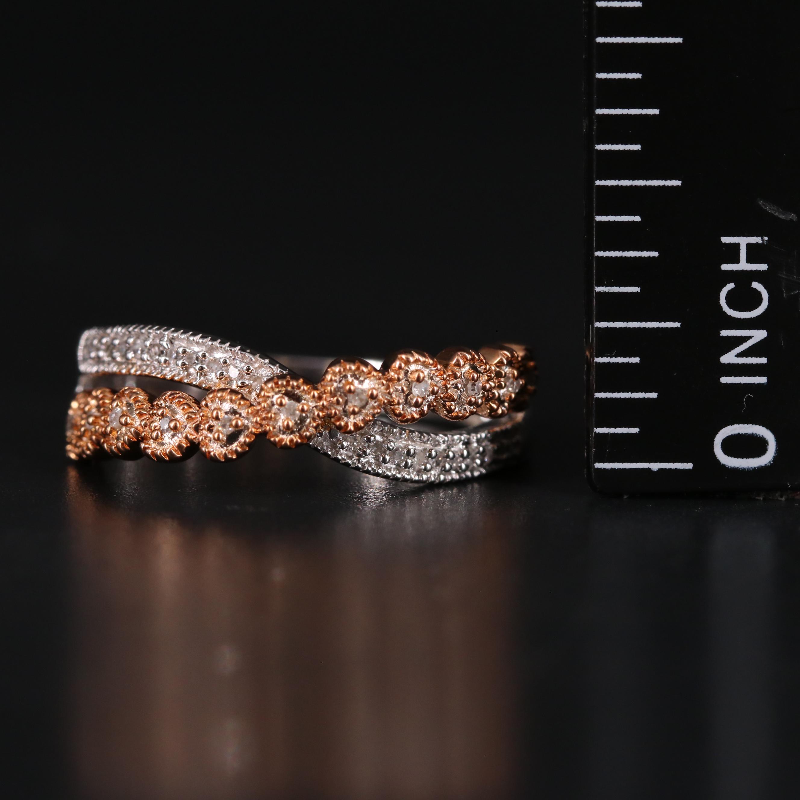 Sterling Silver Diamond Ring