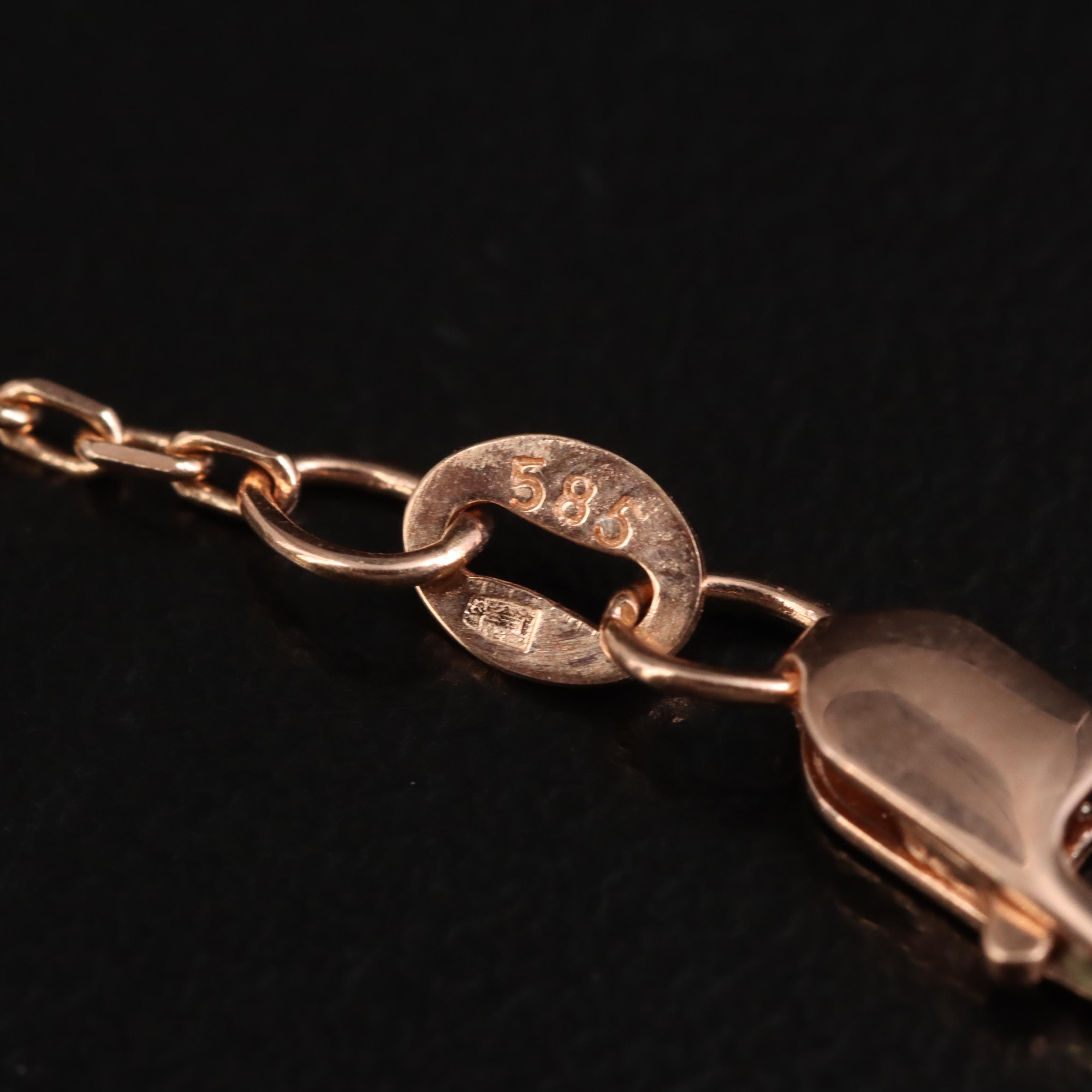 14K Rose Gold 0.57 CTW Diamond Line Bracelet