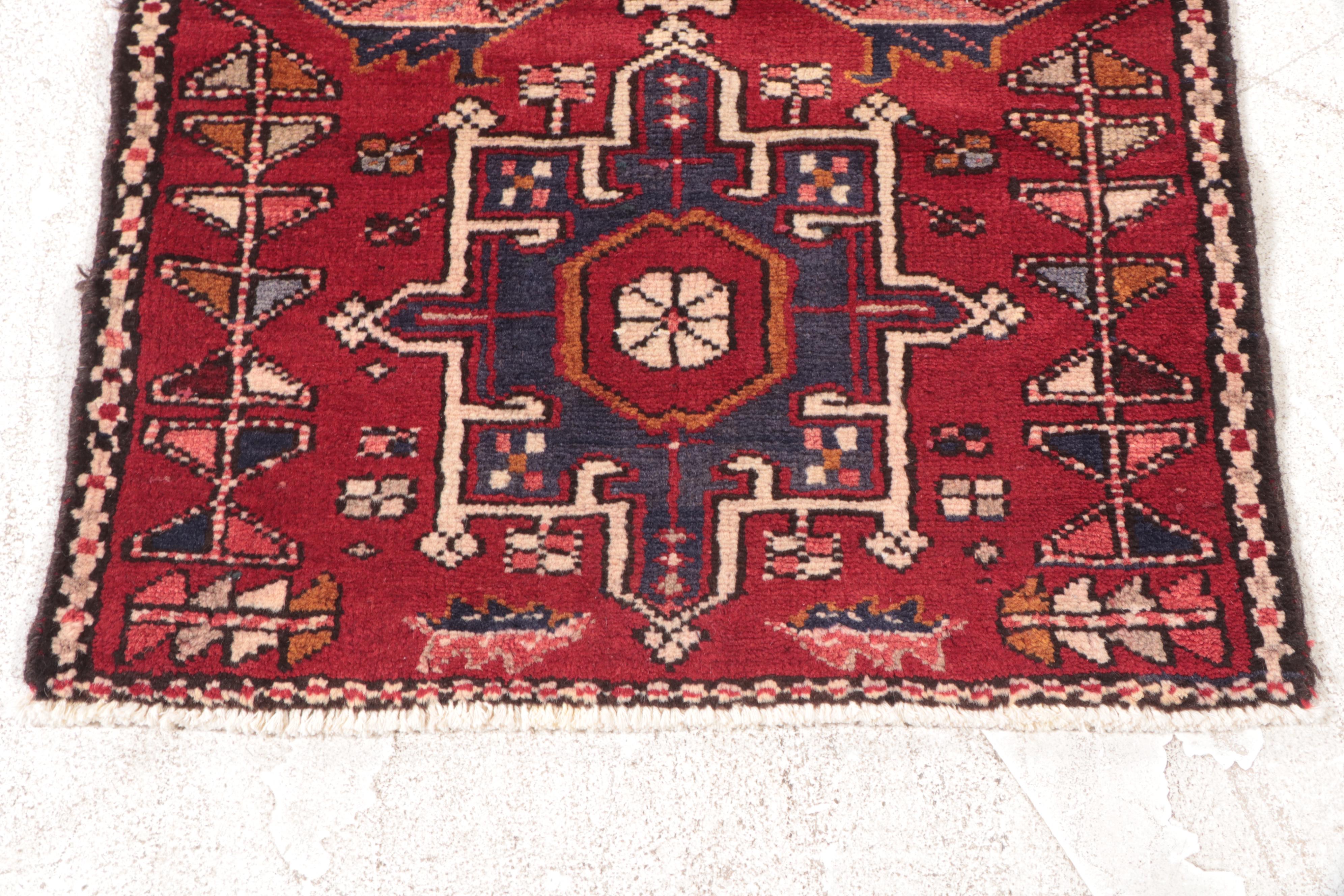 2'1 x 14'7 Hand-Knotted Persian Karaja Carpet Runner