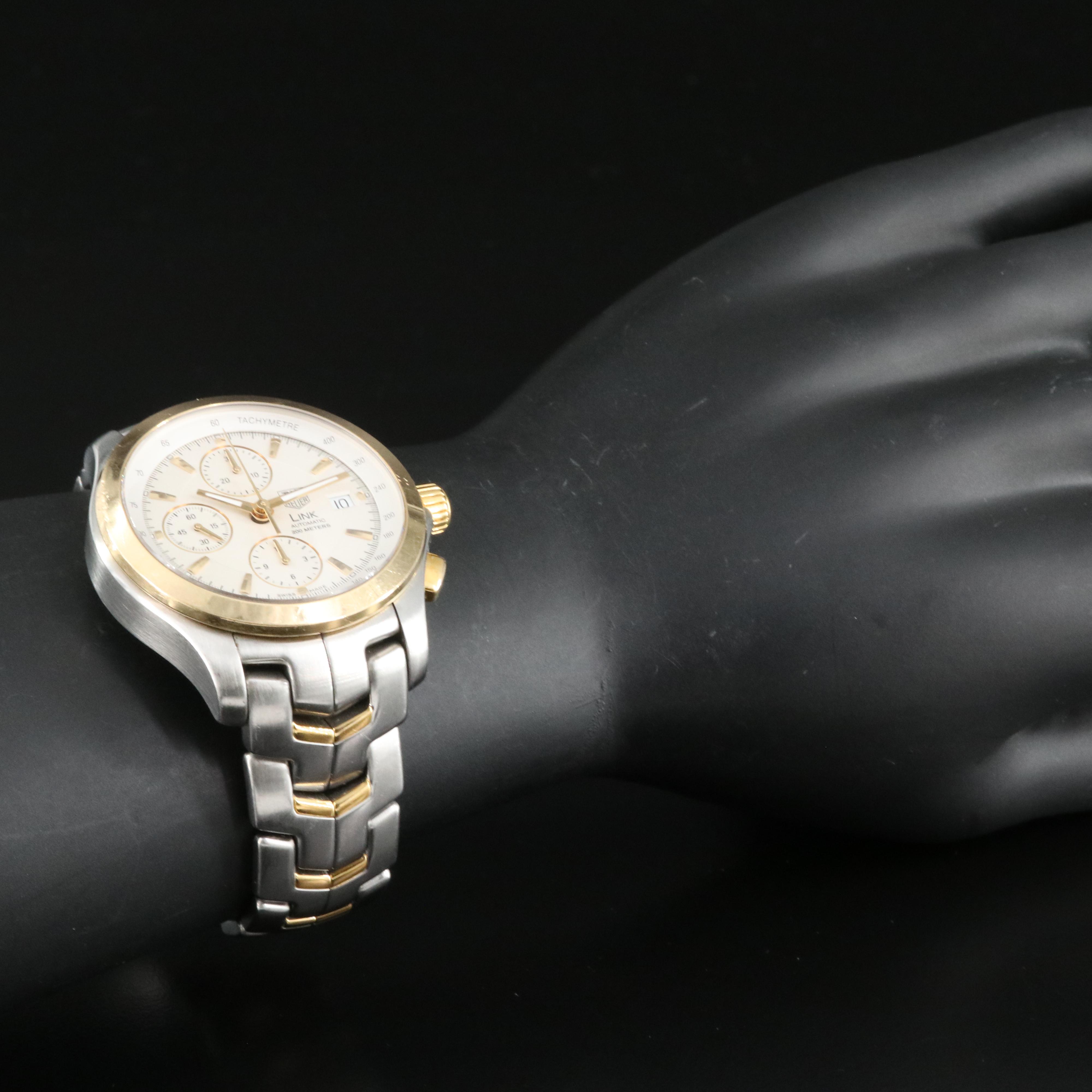 18K and Stainless Steel TAG Heuer Link Automatic Chronograph Watch