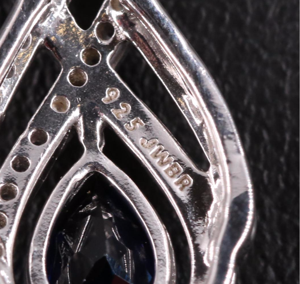 Sterling Silver Sapphire Pendant Necklace