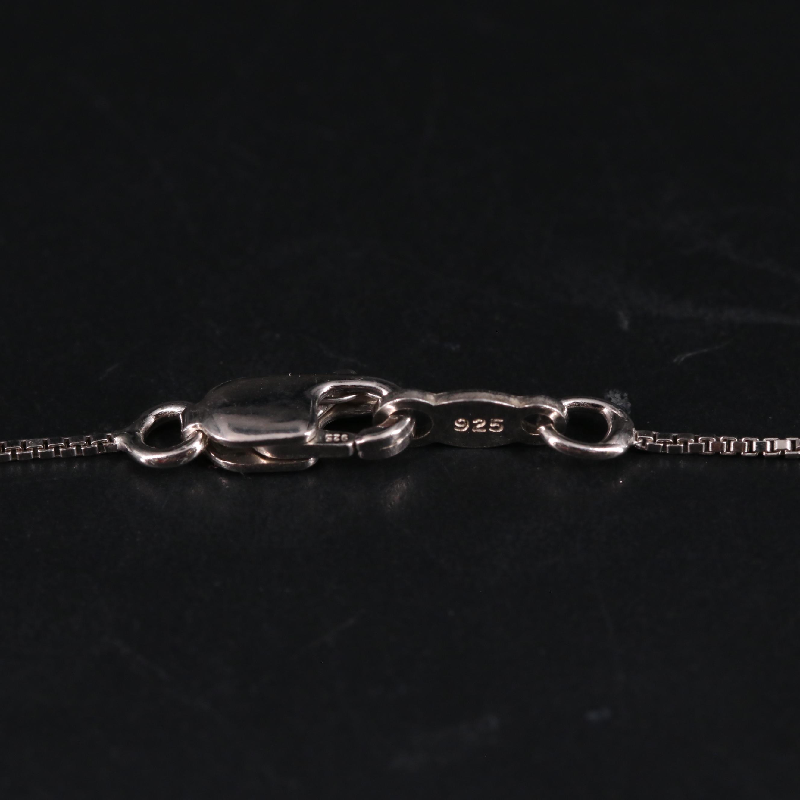 Sterling Silver Sapphire Pendant Necklace