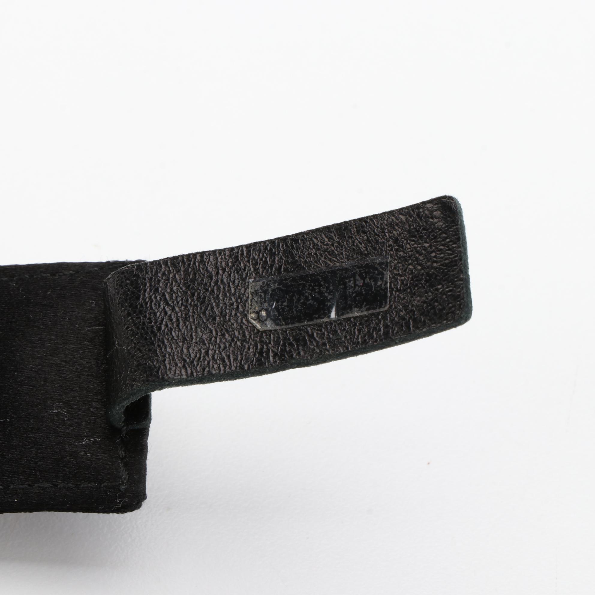 Prada Waist Belt in Crystal Embellished Black Satin