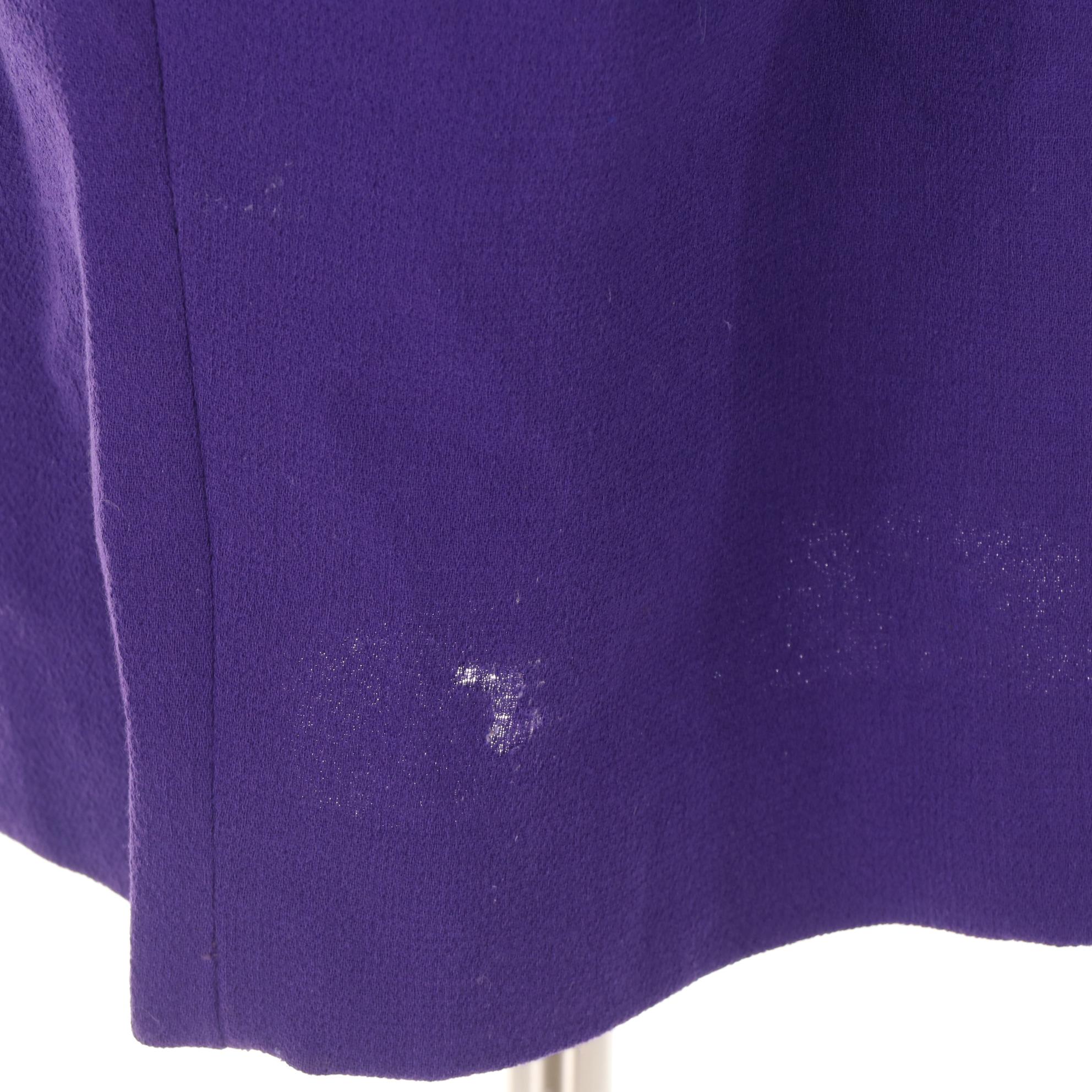 Oscar de la Renta Purple Wool Dress and Jacket Set