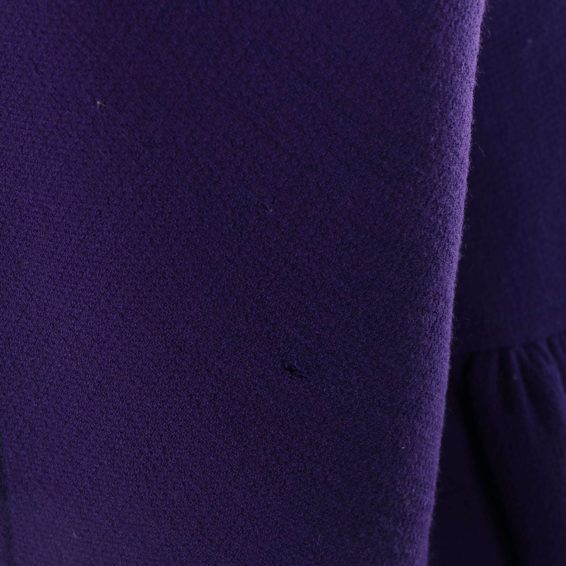 Oscar de la Renta Purple Wool Dress and Jacket Set