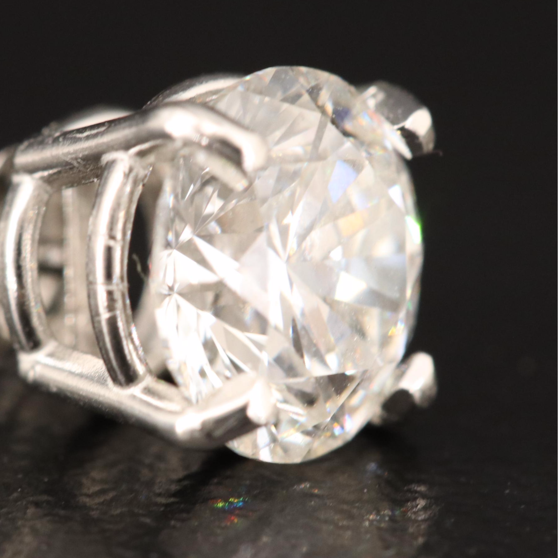 Platinum 3.01 CTW Lab Grown Diamond Earrings with IGI Reports