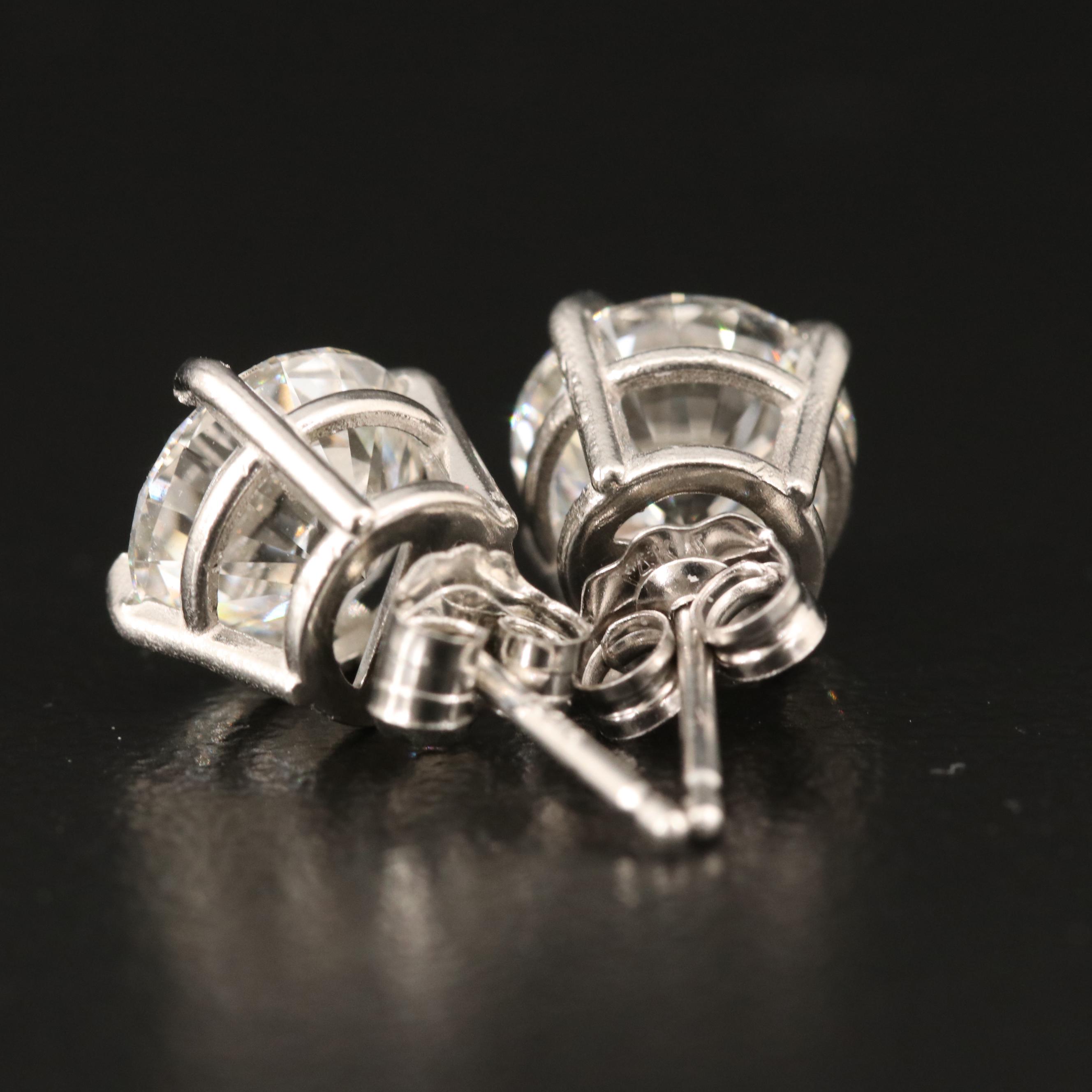 Platinum 3.01 CTW Lab Grown Diamond Earrings with IGI Reports