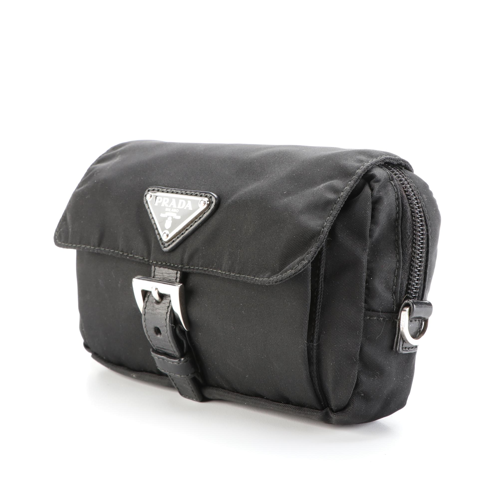 Prada Belt Bag in Nylon with Leather Trim