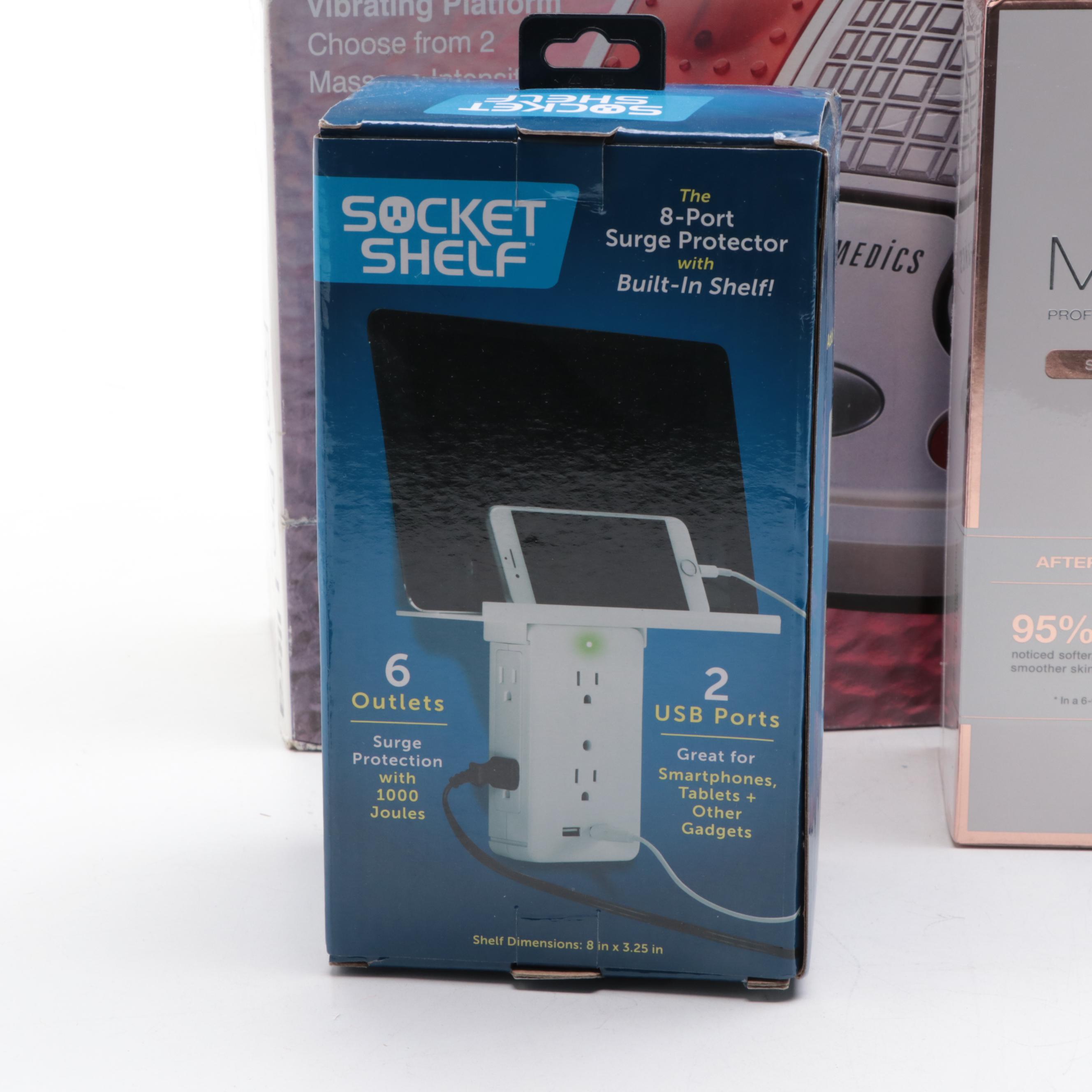 Homedics Luxury Foot Massager, MicrodermMD System, Selfie Light, and More