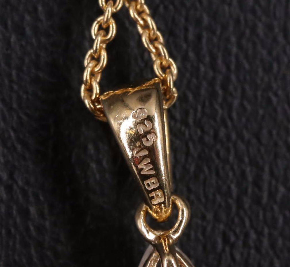 Sterling Silver Opal and Sapphire Pendant Necklace