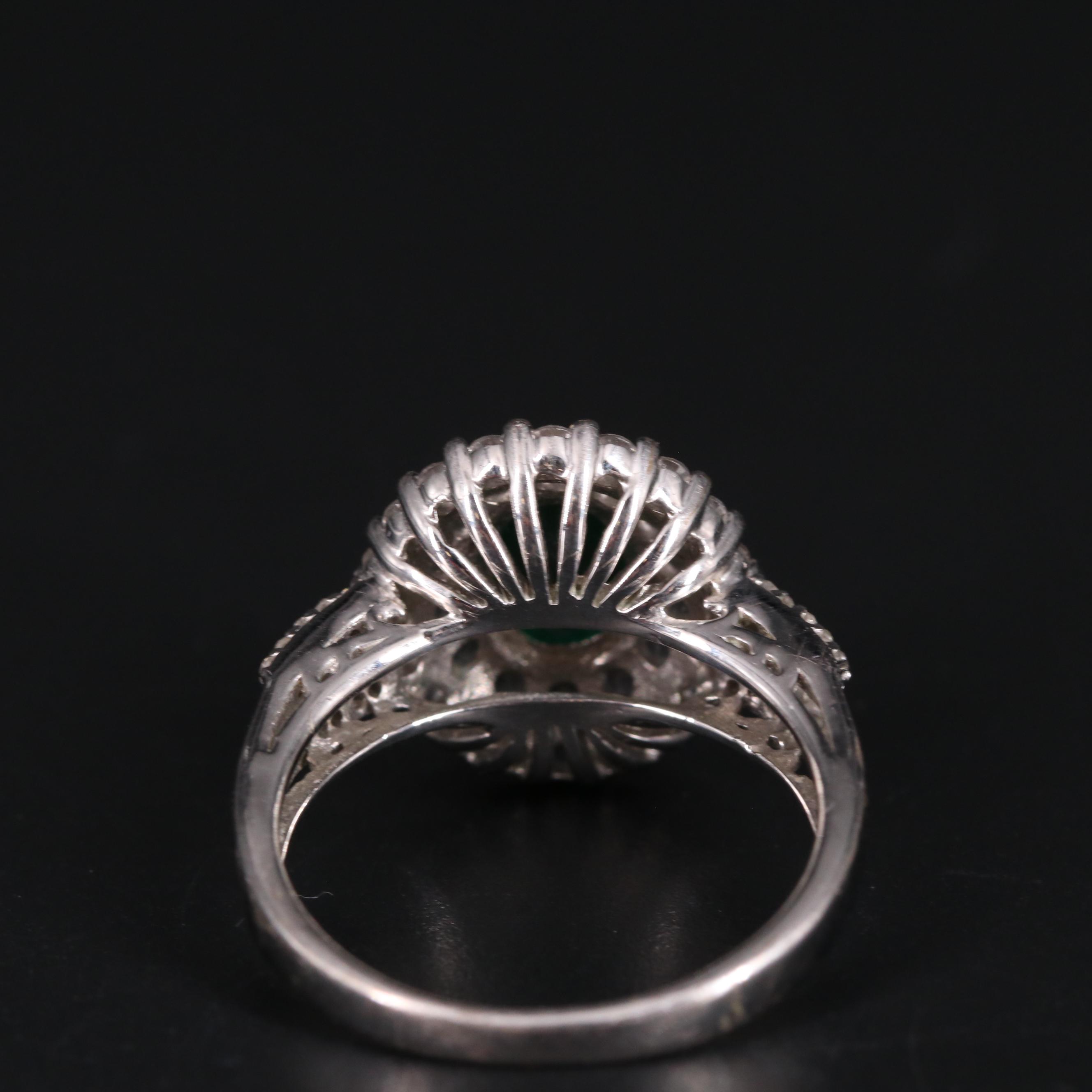 Sterling Silver Emerald and Sapphire Ring