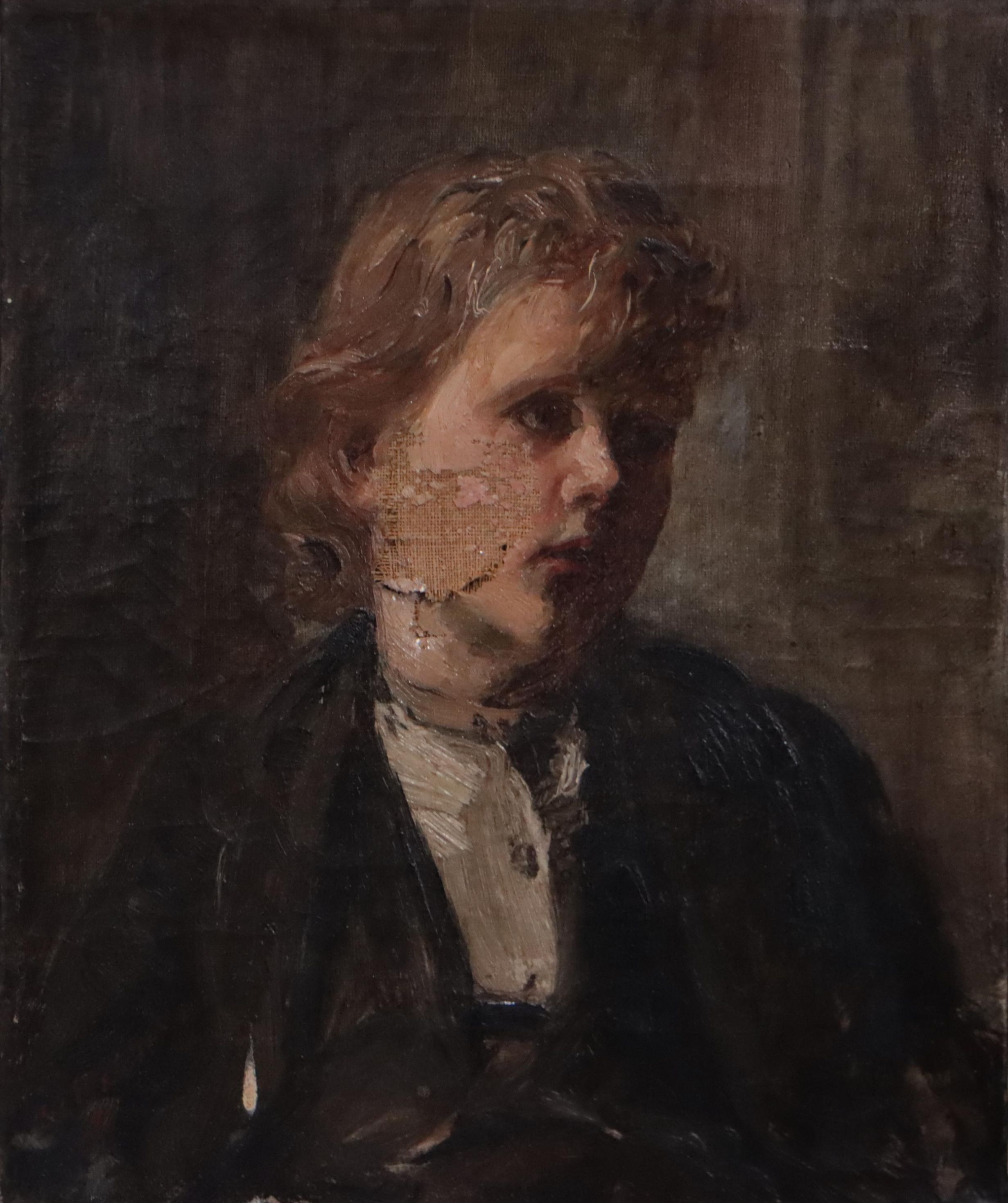 Charles T. Webber Portrait Oil Painting, 1908