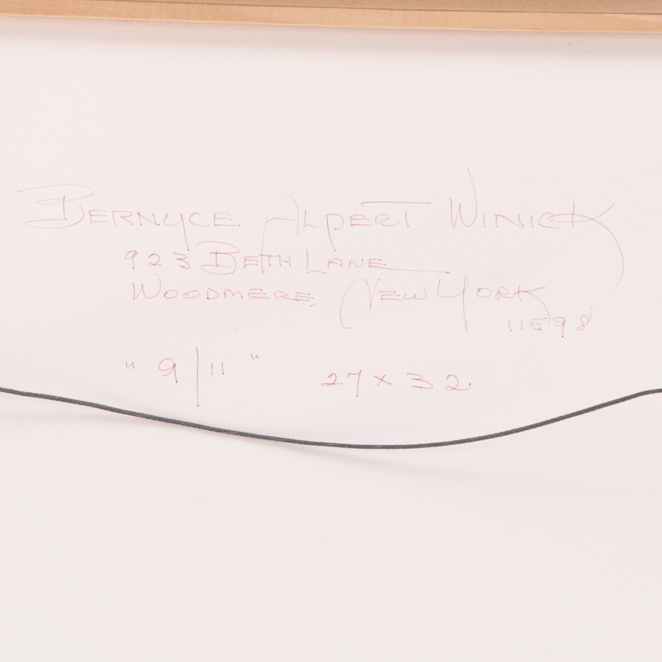 Bernyce Alpert Winick Silver Gelatin Photograph "9/11," 21st Century